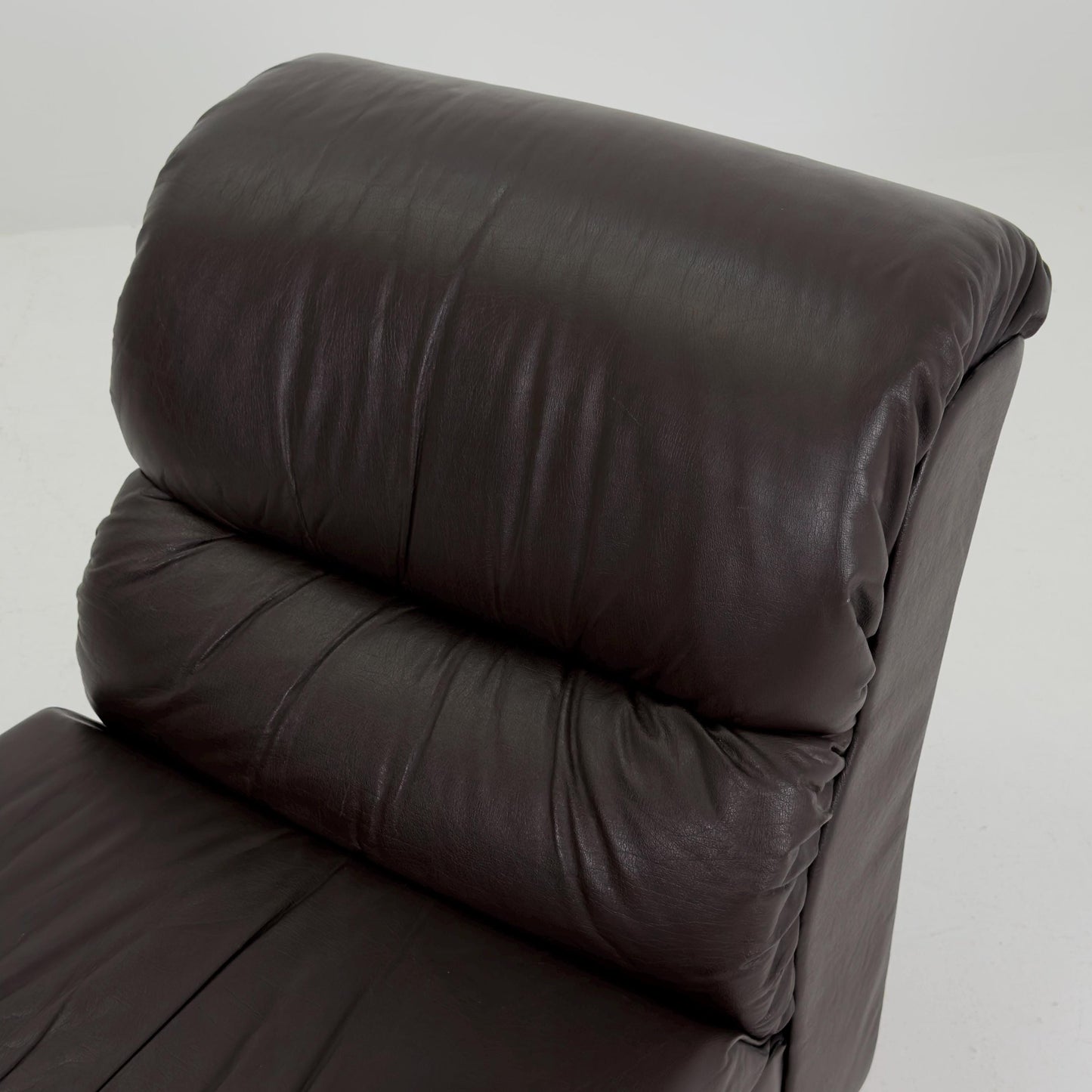Mid-Century Chocolate Brown Leather Lounge Chair by Dreipunkt International, Germany, 1970s