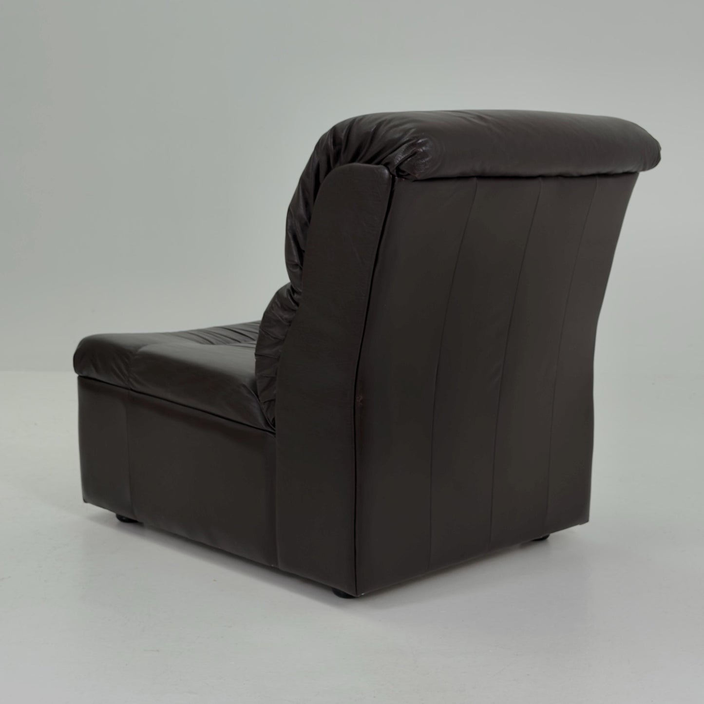 Mid-Century Chocolate Brown Leather Lounge Chair by Dreipunkt International, Germany, 1970s