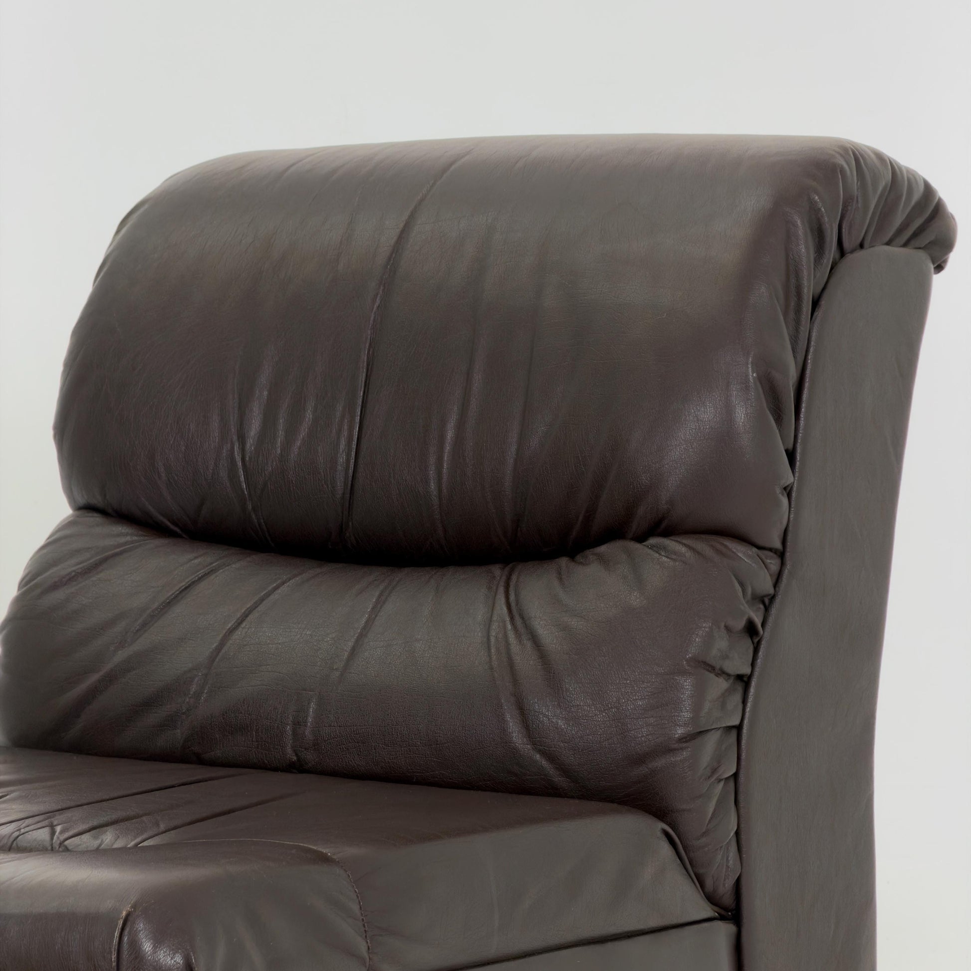 Mid-Century Chocolate Brown Leather Lounge Chair by Dreipunkt International, Germany, 1970s