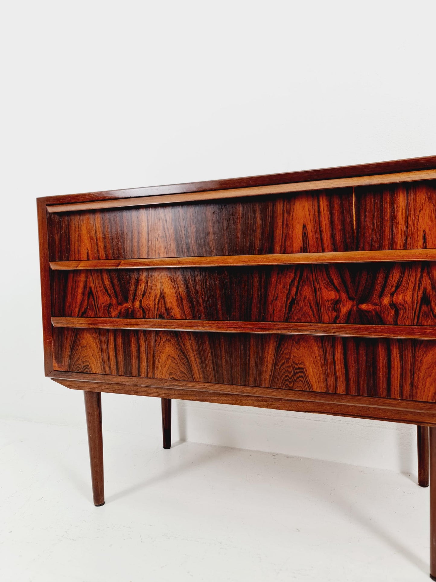 Midcentury danish drawer dresser /3 drawers by EDV. Valentinsen Möbelfabrik 1960s