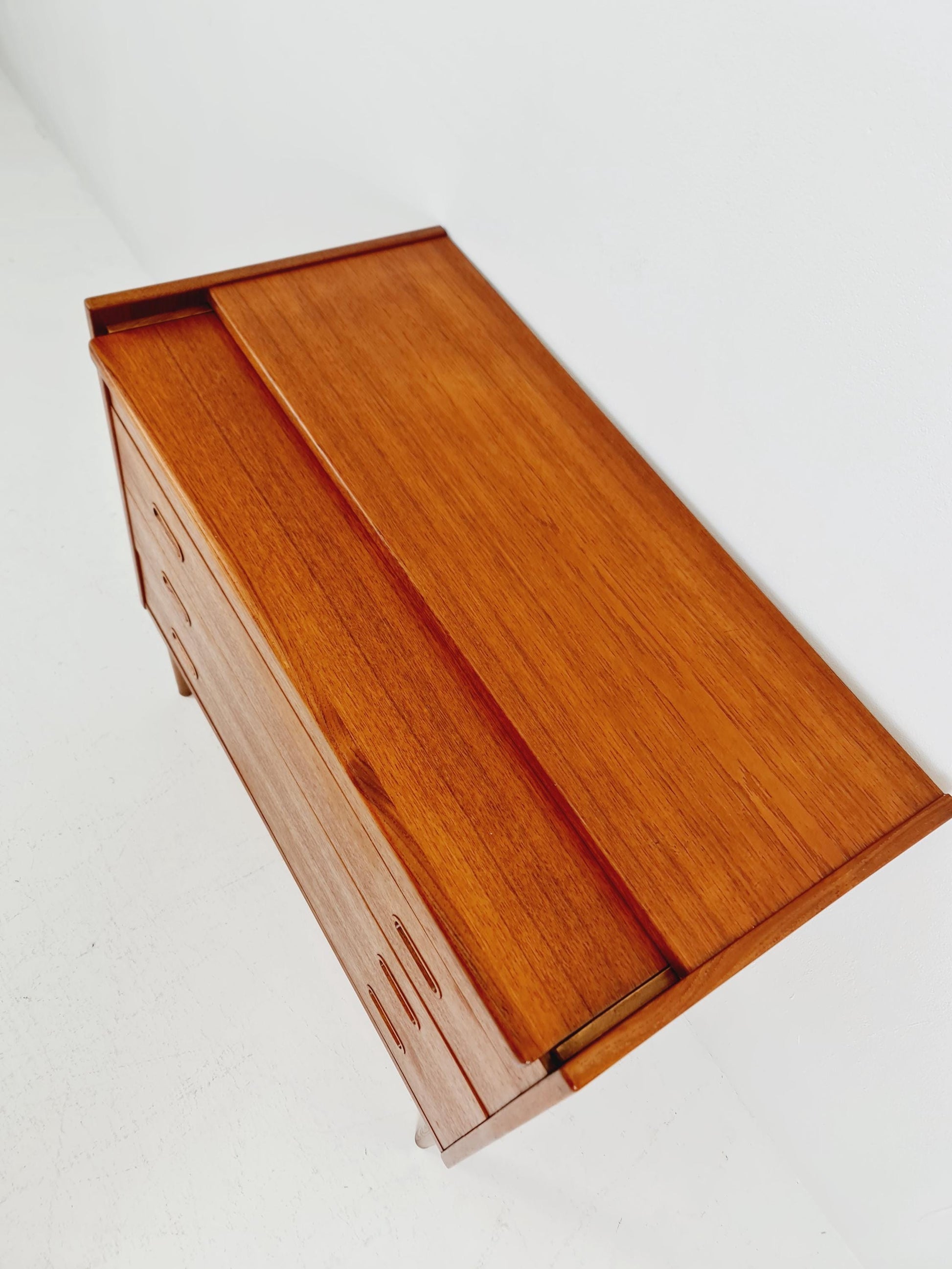 Midcentury Danish vintage teak secretary, vanity /Make up table for Olholm Möbelfabrik , 1960s