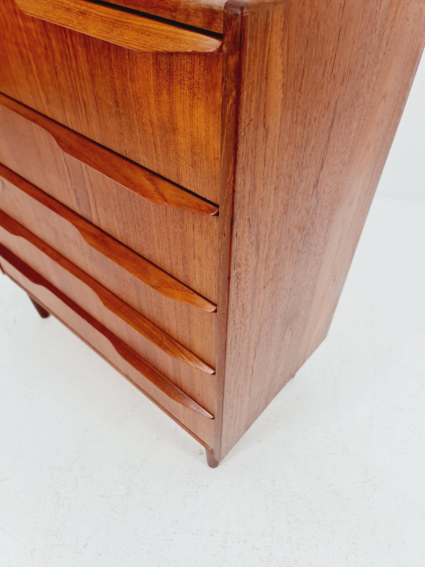 Midcentury danish design chest of drawers / drawer dresser /5 drawers cabinet By Ejsing Möbelfabrik 1960s