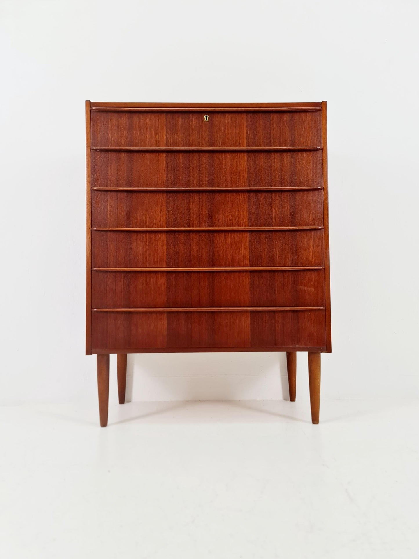Midcentury danish design chest of drawers / drawer dresser /6 drawers cabinet By Ejsing Möbelfabrik 1960s
