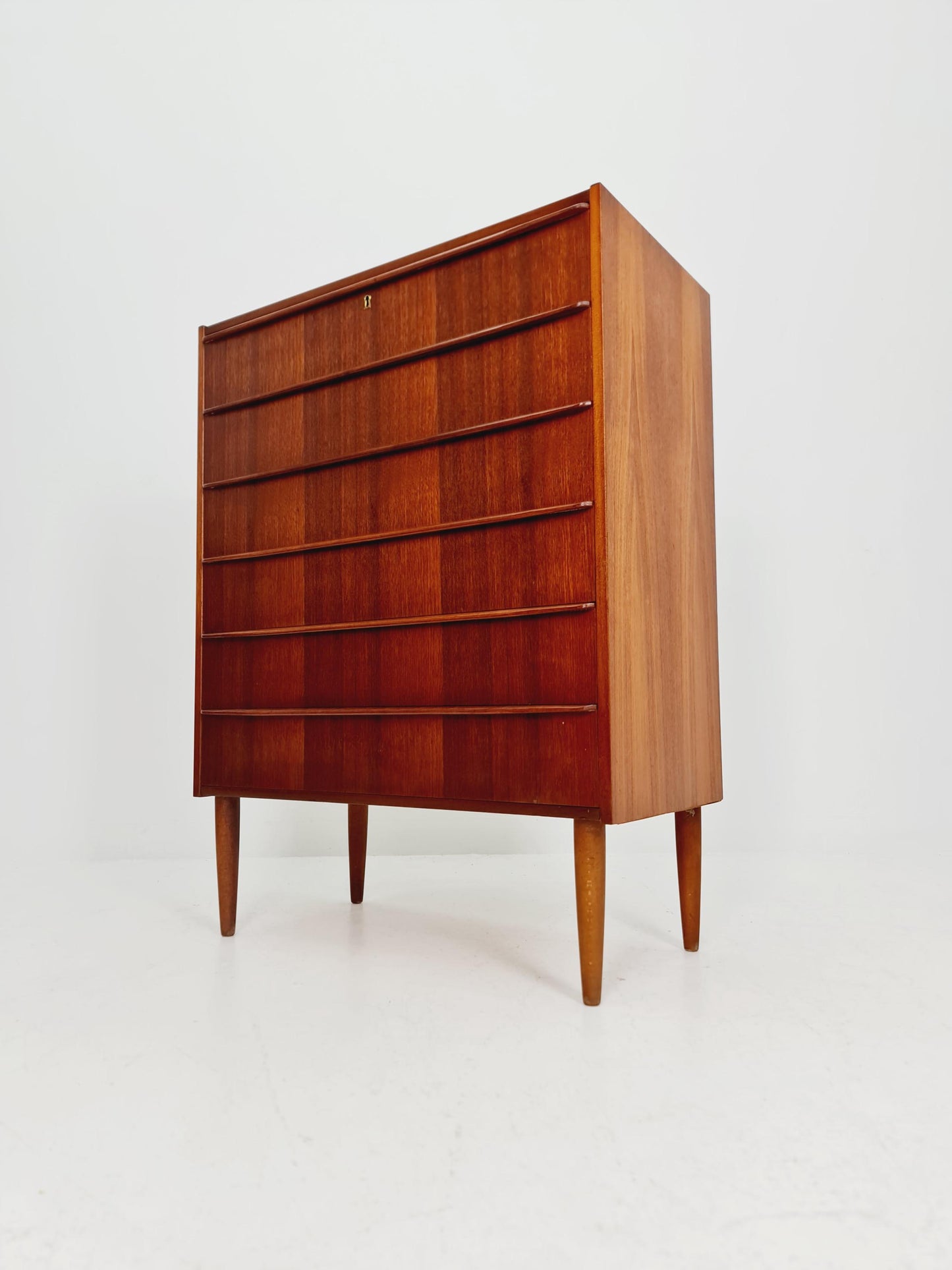 Midcentury danish design chest of drawers / drawer dresser /6 drawers cabinet By Ejsing Möbelfabrik 1960s