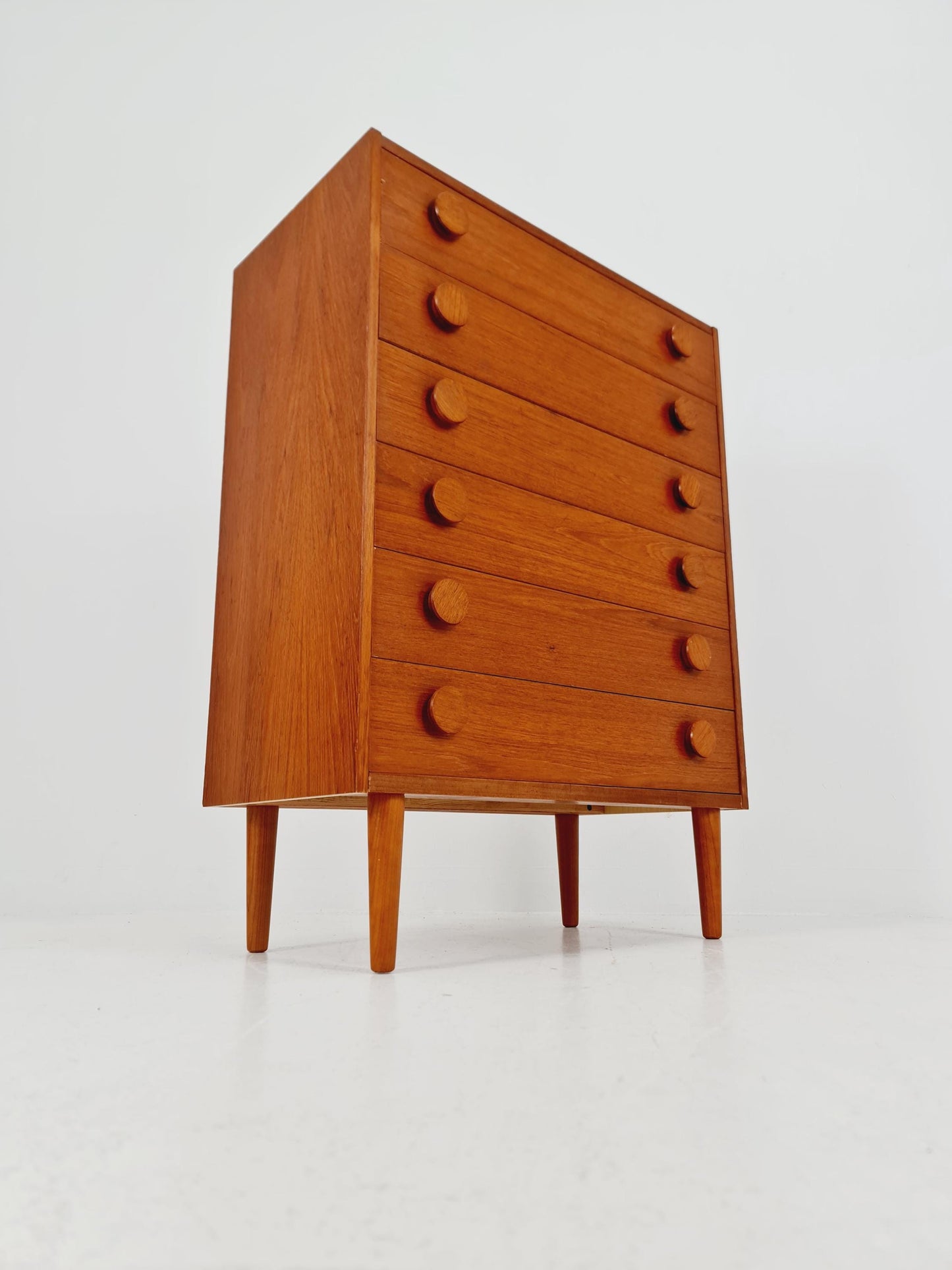 Midcentury danish design chest of drawers / drawer dresser /6 drawers cabinet By Ejsing Möbelfabrik 1960s