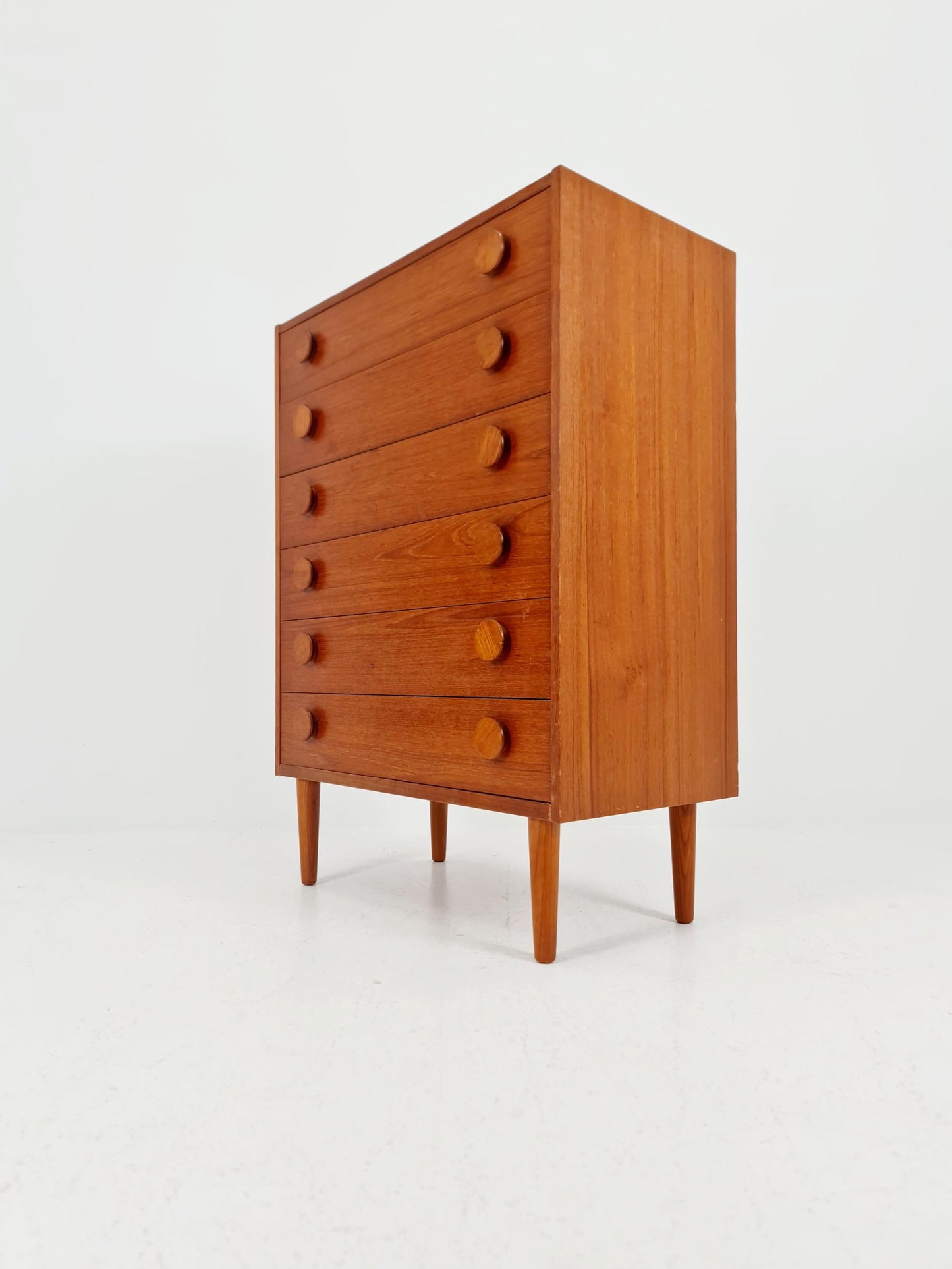 Midcentury danish design chest of drawers / drawer dresser /6 drawers cabinet By Ejsing Möbelfabrik 1960s