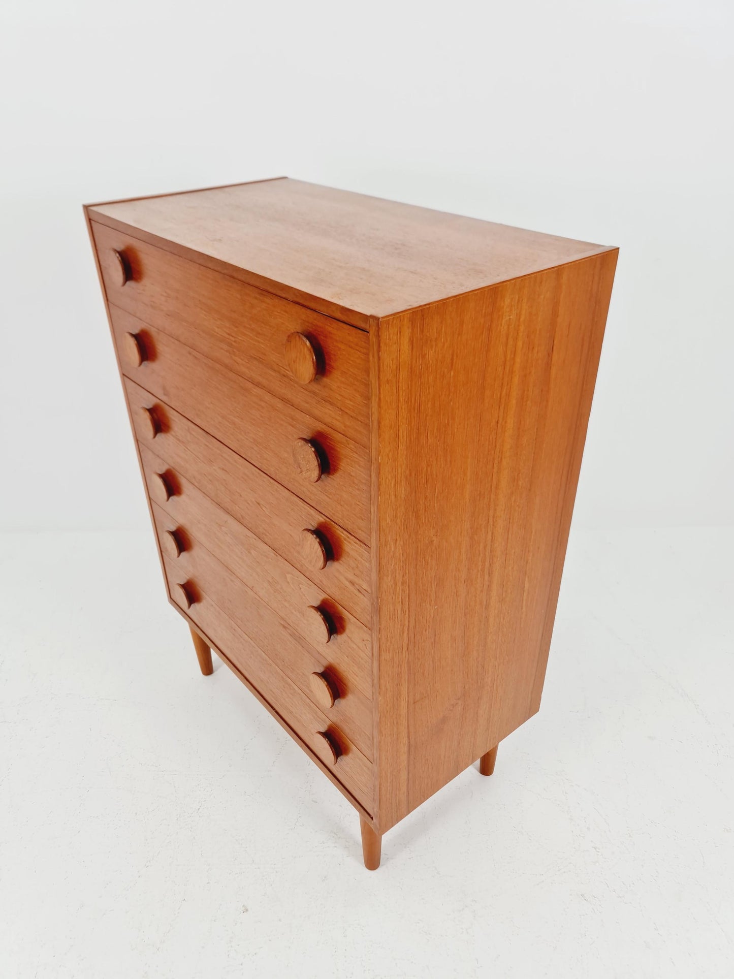 Midcentury danish design chest of drawers / drawer dresser /6 drawers cabinet By Ejsing Möbelfabrik 1960s