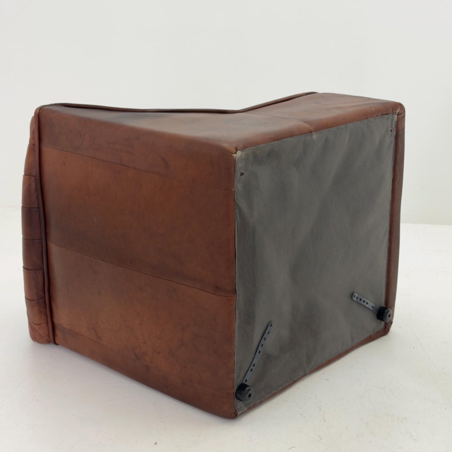 1 of 2 Mid Century brown Leather Lounge Chairs, Germany 1970s