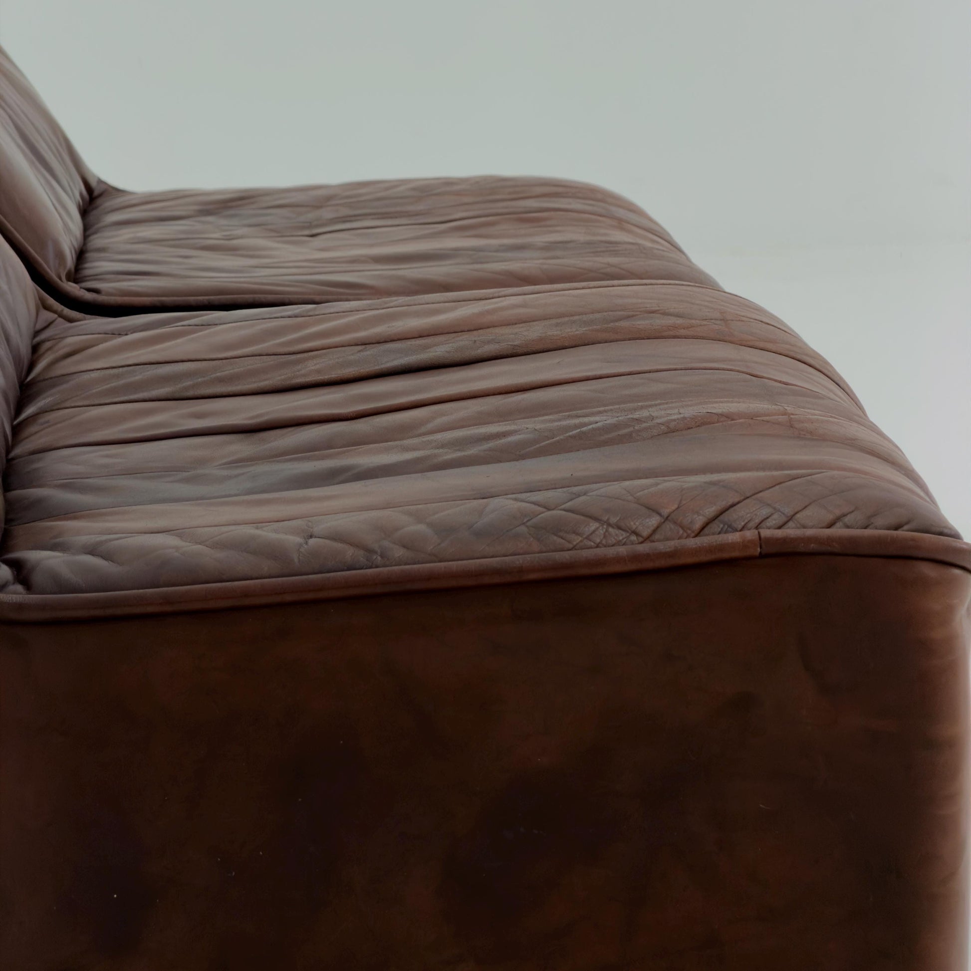 1 of 2 Mid Century brown Leather Lounge Chairs, Germany 1970s