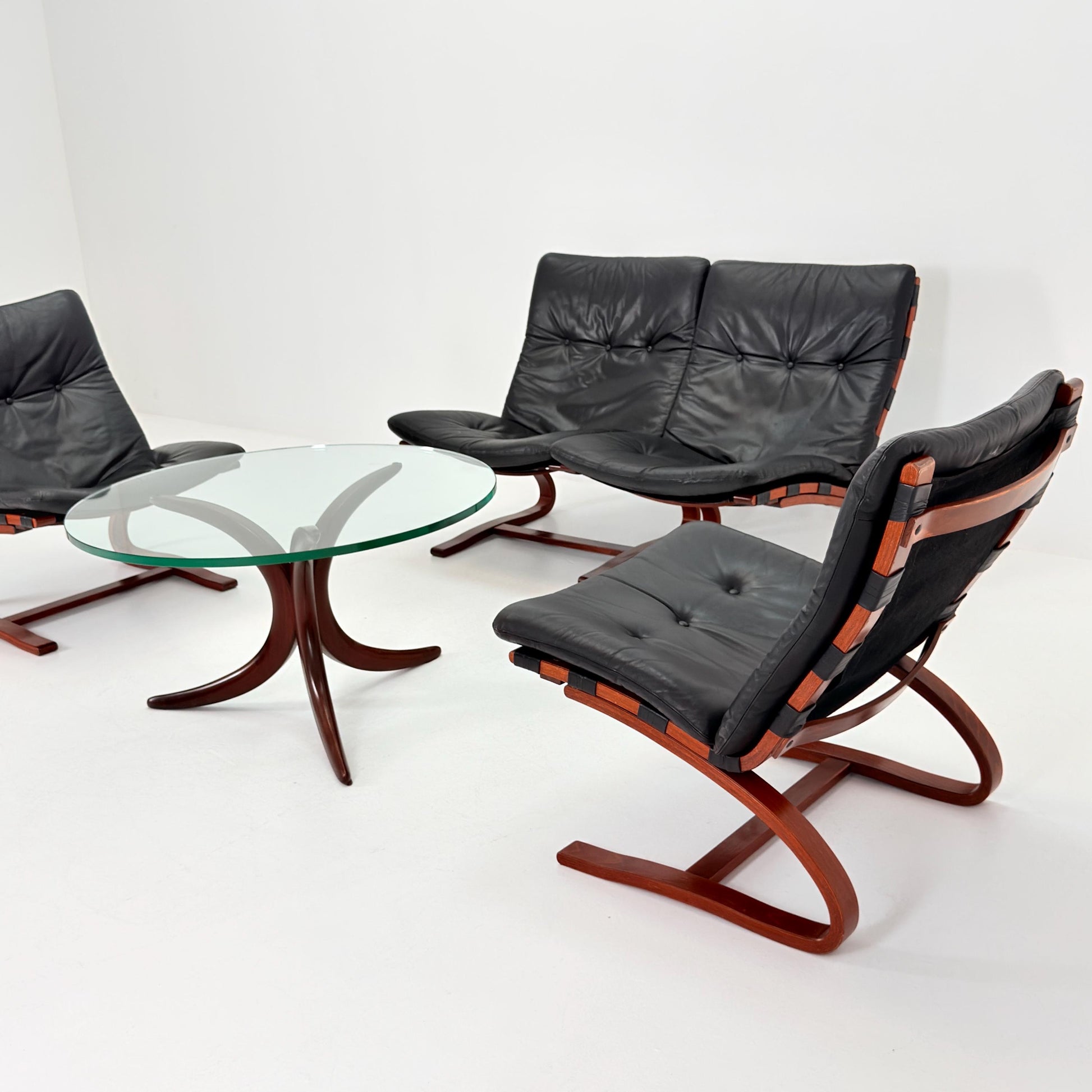 1of 4 Mid century Kangu Lounge Chairs by Elsa Solheim and Nordahl Solheim for Rybo 1970s