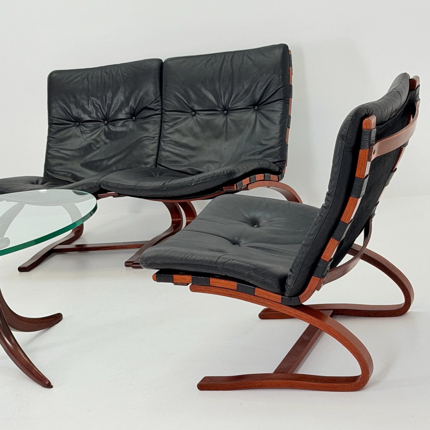 1of 4 Mid century Kangu Lounge Chairs by Elsa Solheim and Nordahl Solheim for Rybo 1970s