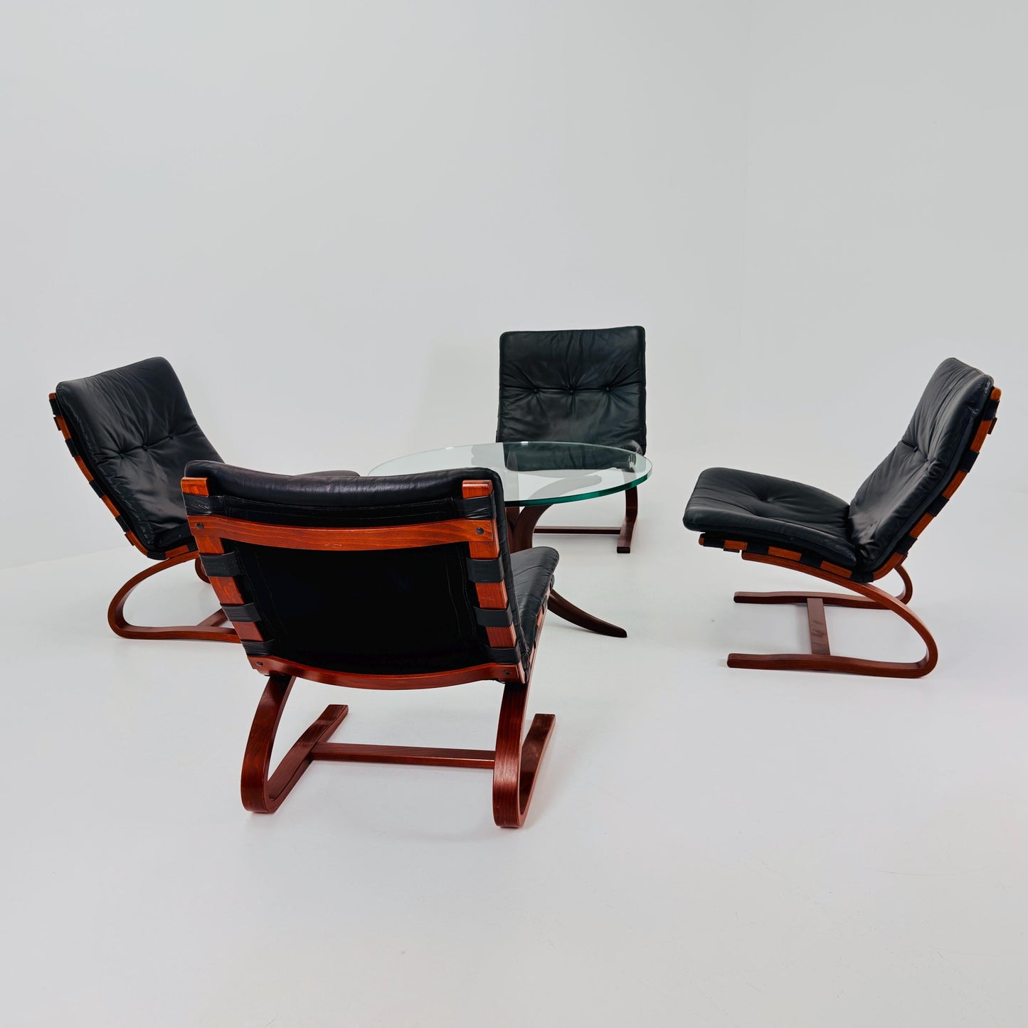 1of 4 Mid century Kangu Lounge Chairs by Elsa Solheim and Nordahl Solheim for Rybo 1970s