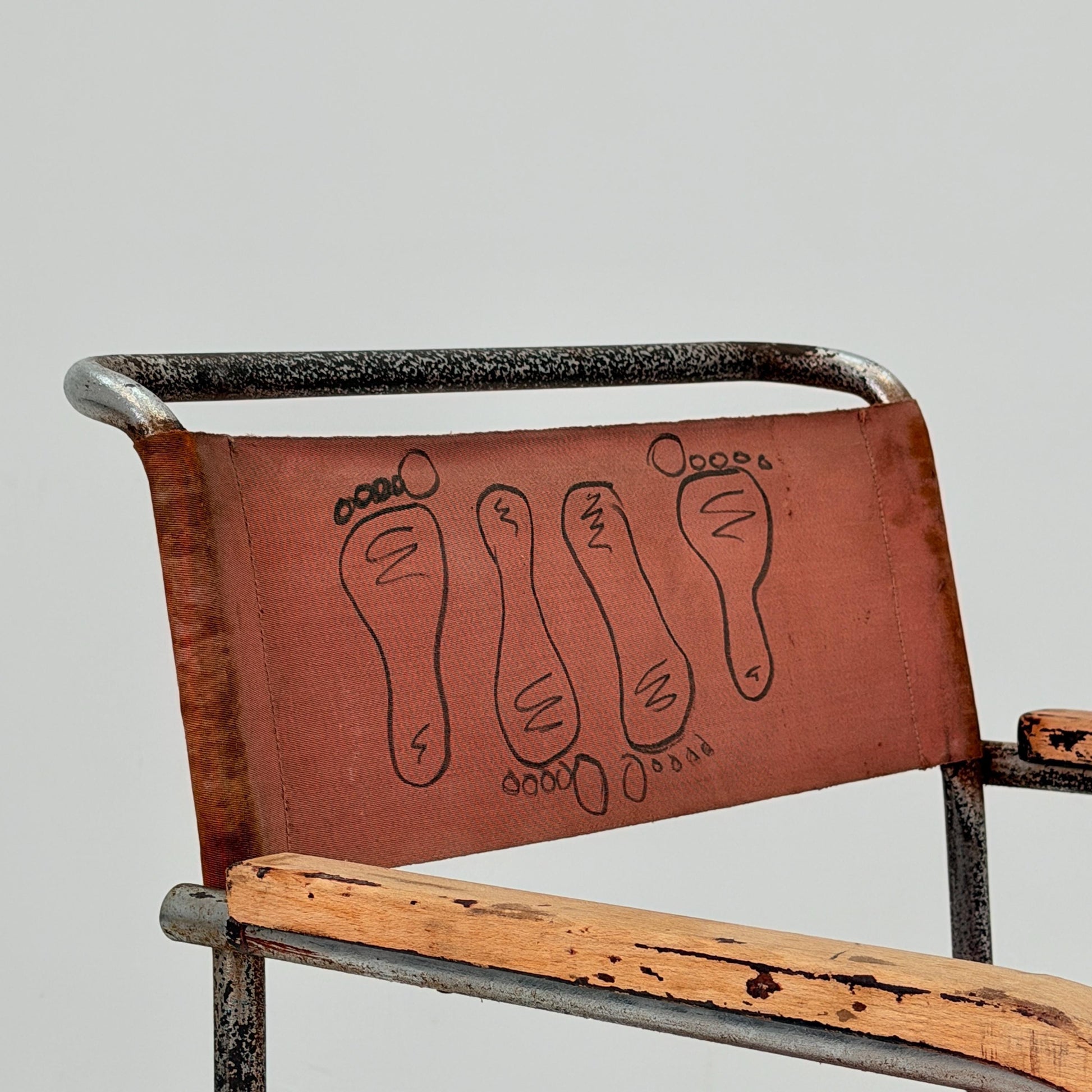 Rare Original Marcel Breuer B34 Bauhaus armChair for Gebrüder Thonet Austria 1930s