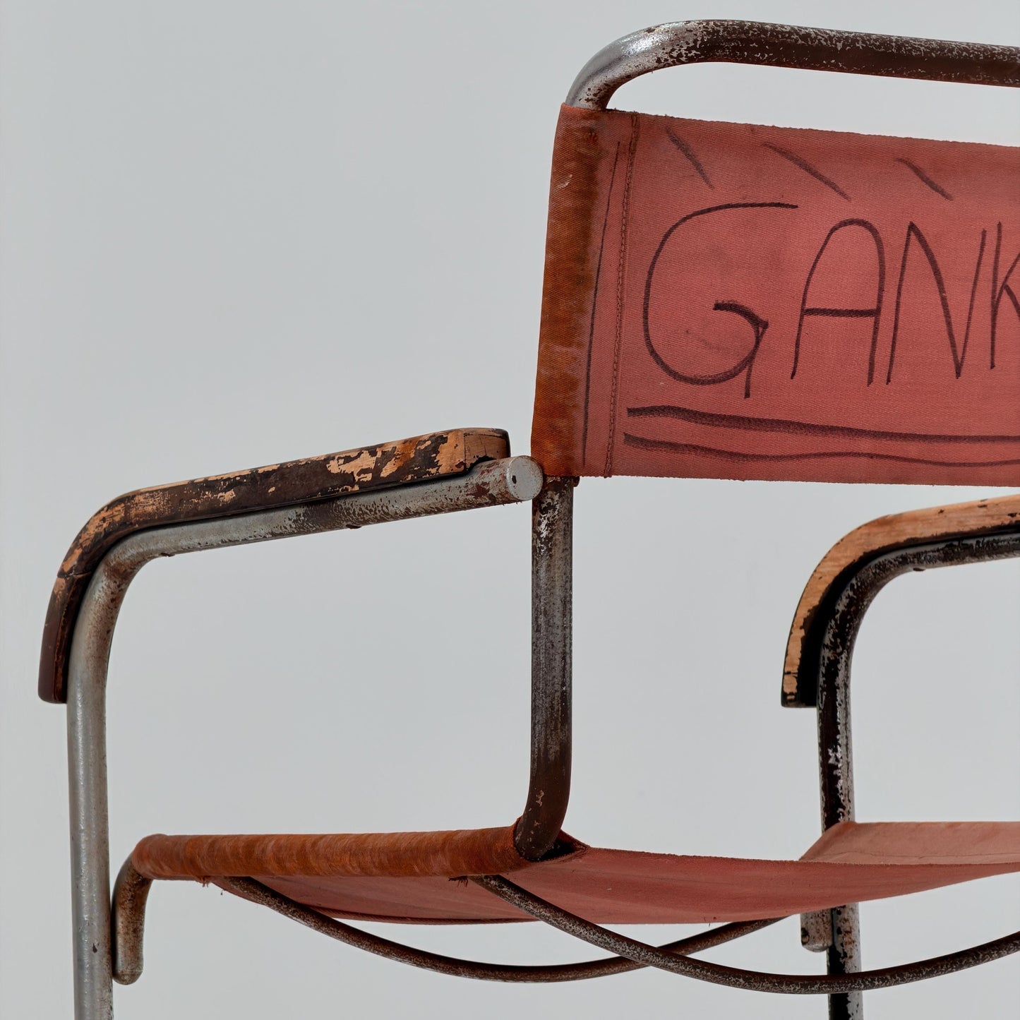 Rare Original Marcel Breuer B34 Bauhaus armChair for Gebrüder Thonet Austria 1930s
