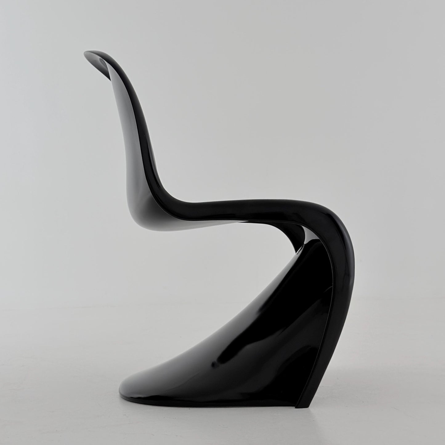 Mid century iconic black Space Age chair by Verner Panton for Fehlbaum production , 1970s Germany