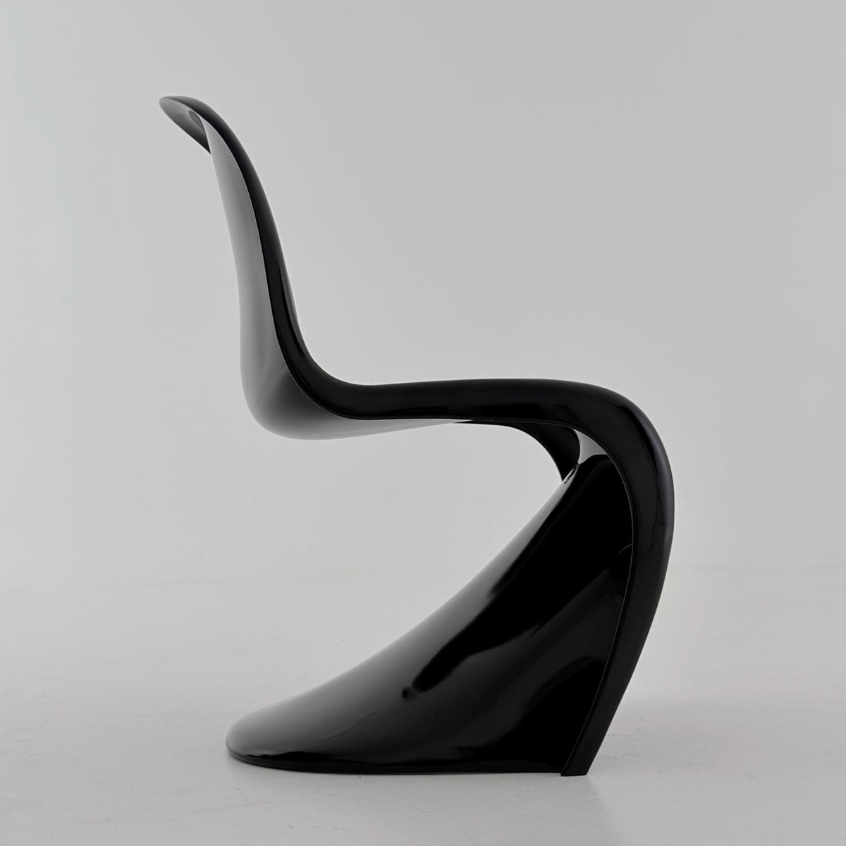Mid century iconic black Space Age chair by Verner Panton for Fehlbaum production , 1970s Germany