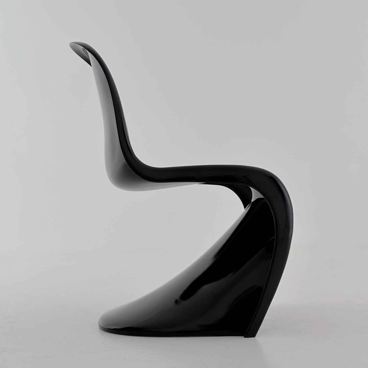 Mid century iconic black Space Age chair by Verner Panton for Fehlbaum production , 1970s Germany