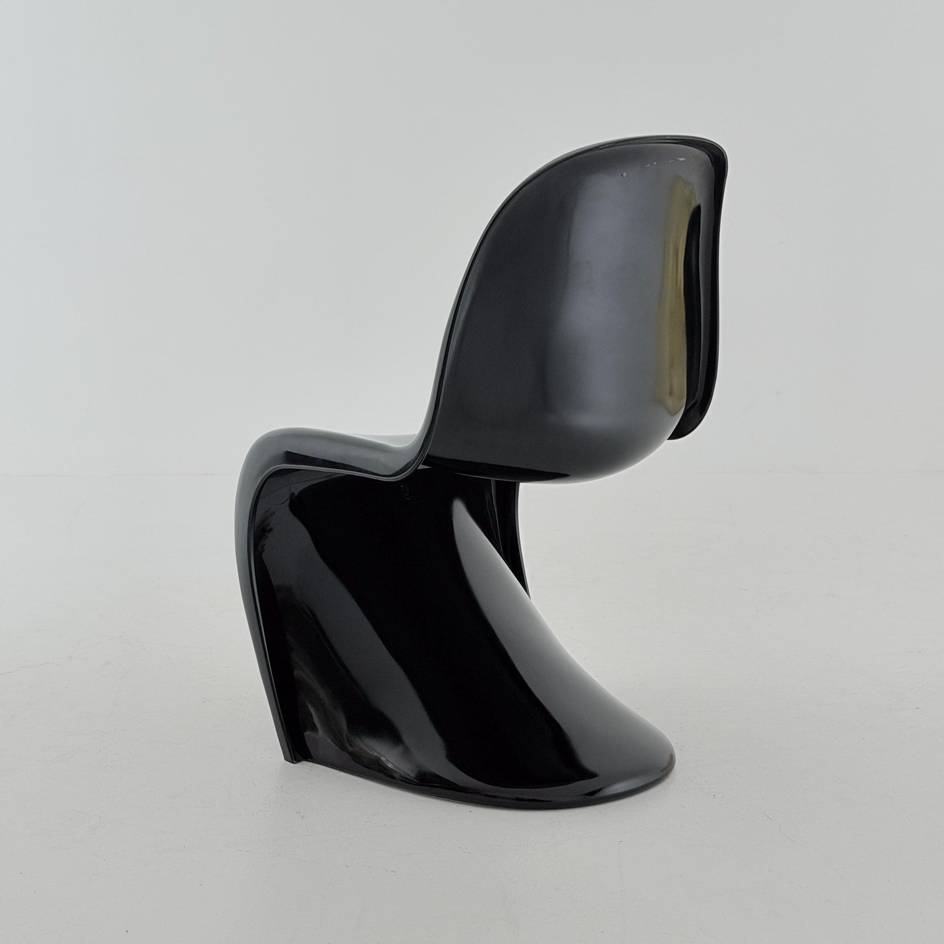Mid century iconic black Space Age chair by Verner Panton for Fehlbaum production , 1970s Germany