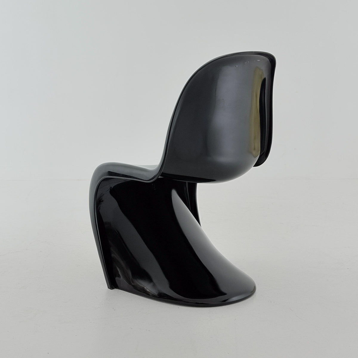 Mid century iconic black Space Age chair by Verner Panton for Fehlbaum production , 1970s Germany