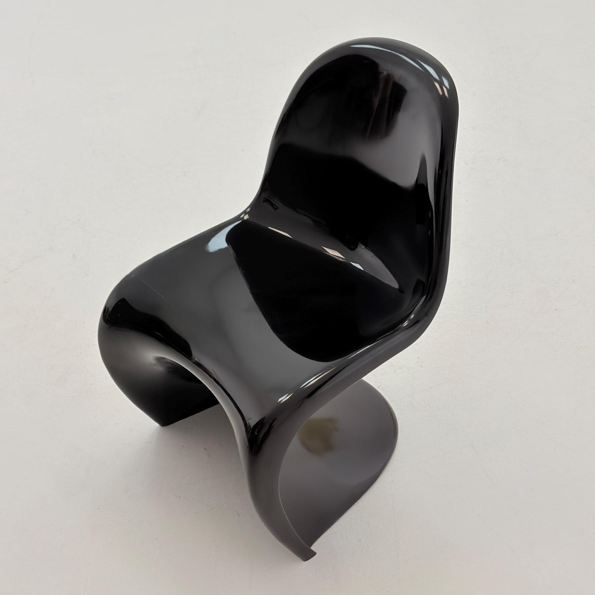 Mid century iconic black Space Age chair by Verner Panton for Fehlbaum production , 1970s Germany