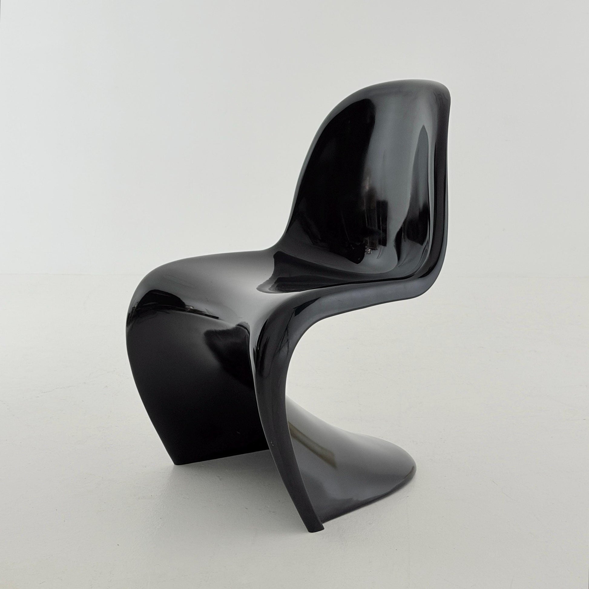 Mid century iconic black Space Age chair by Verner Panton for Fehlbaum production , 1970s Germany