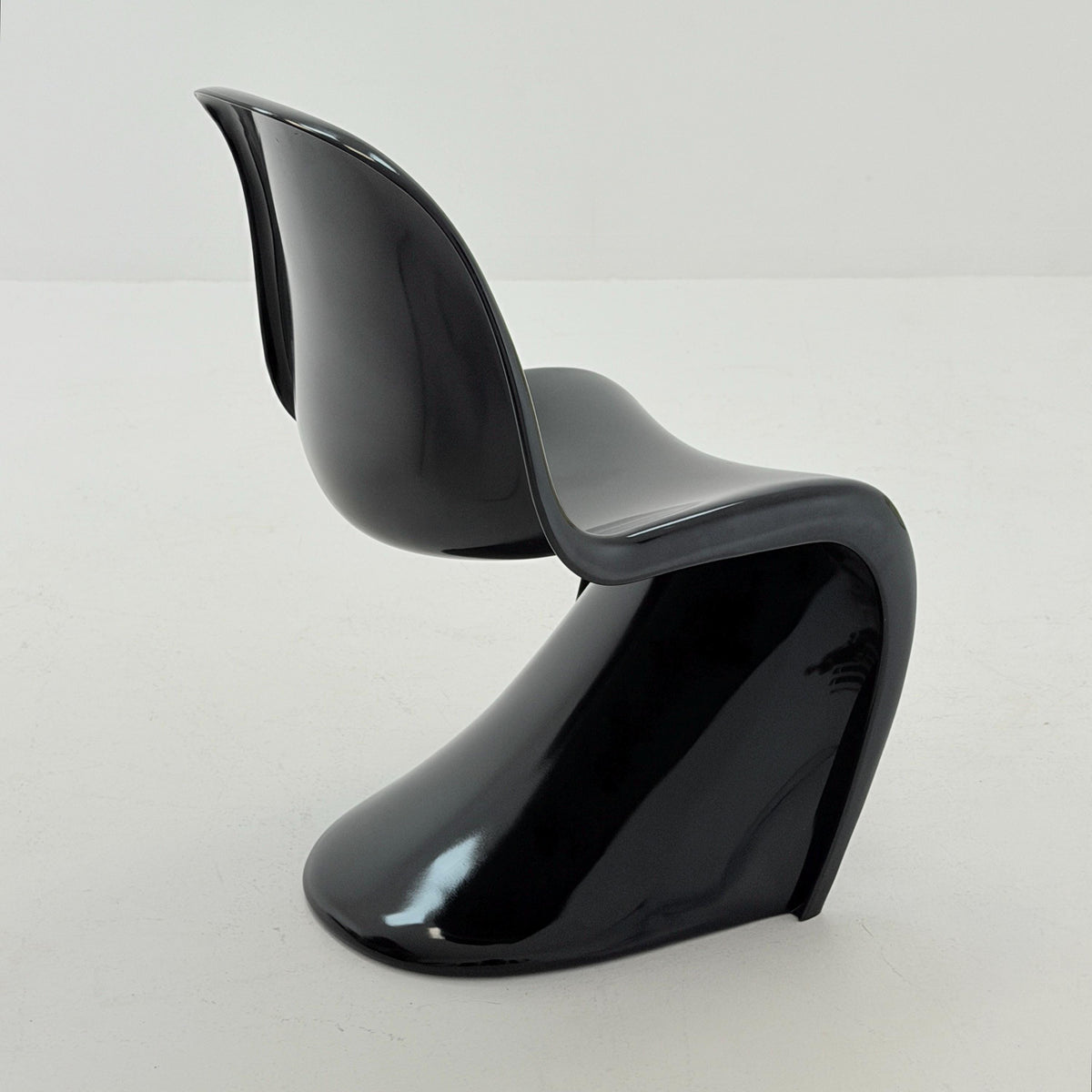 Mid century iconic black Space Age chair by Verner Panton for Fehlbaum production , 1970s Germany