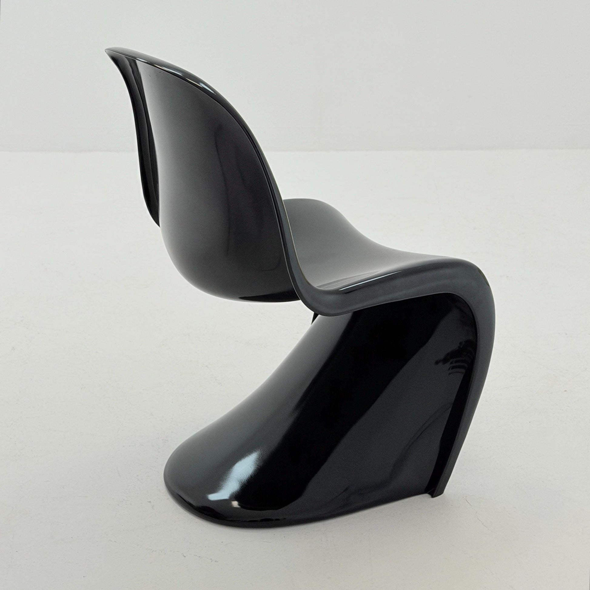 Mid century iconic black Space Age chair by Verner Panton for Fehlbaum production , 1970s Germany