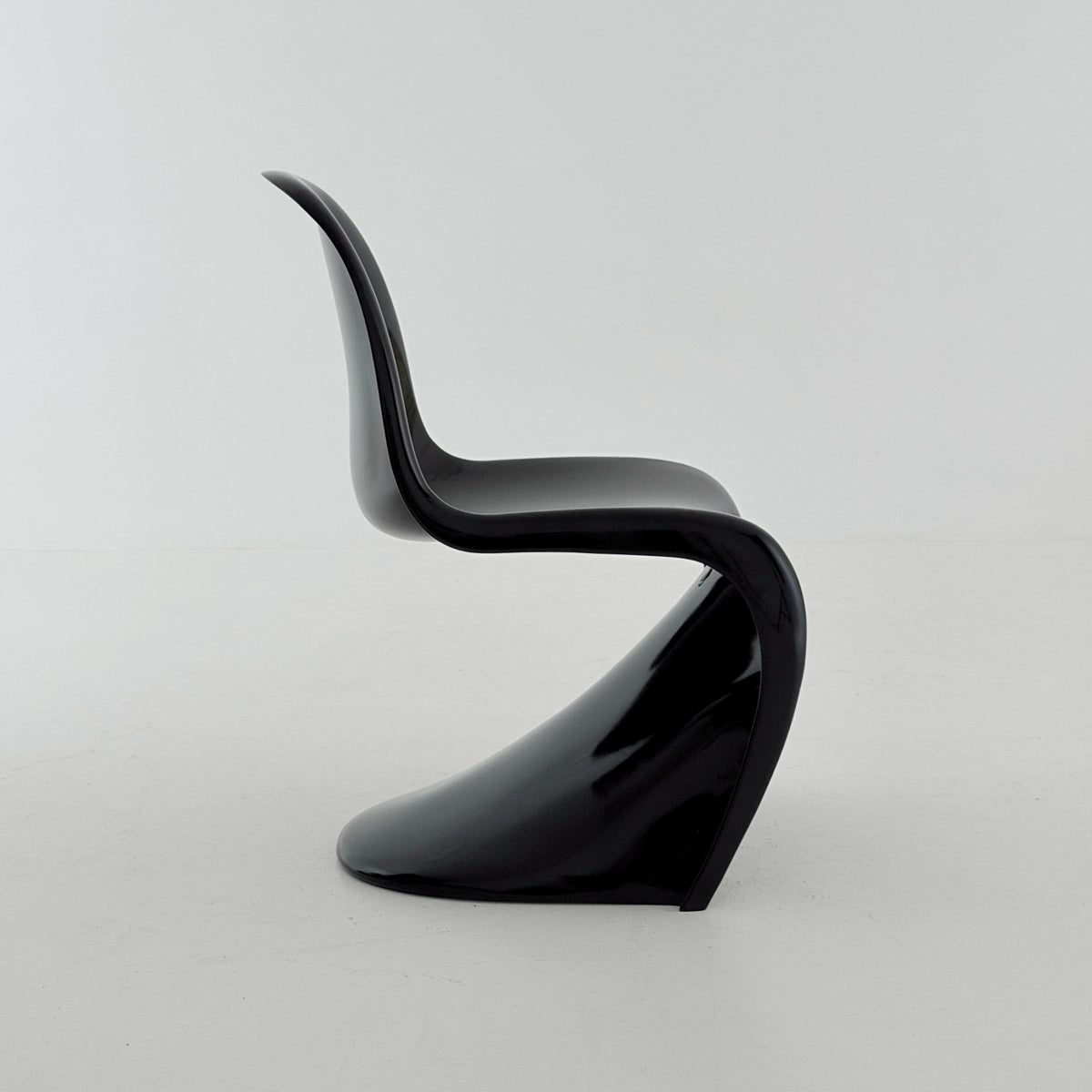 Mid century iconic black Space Age chair by Verner Panton for Fehlbaum production , 1970s Germany