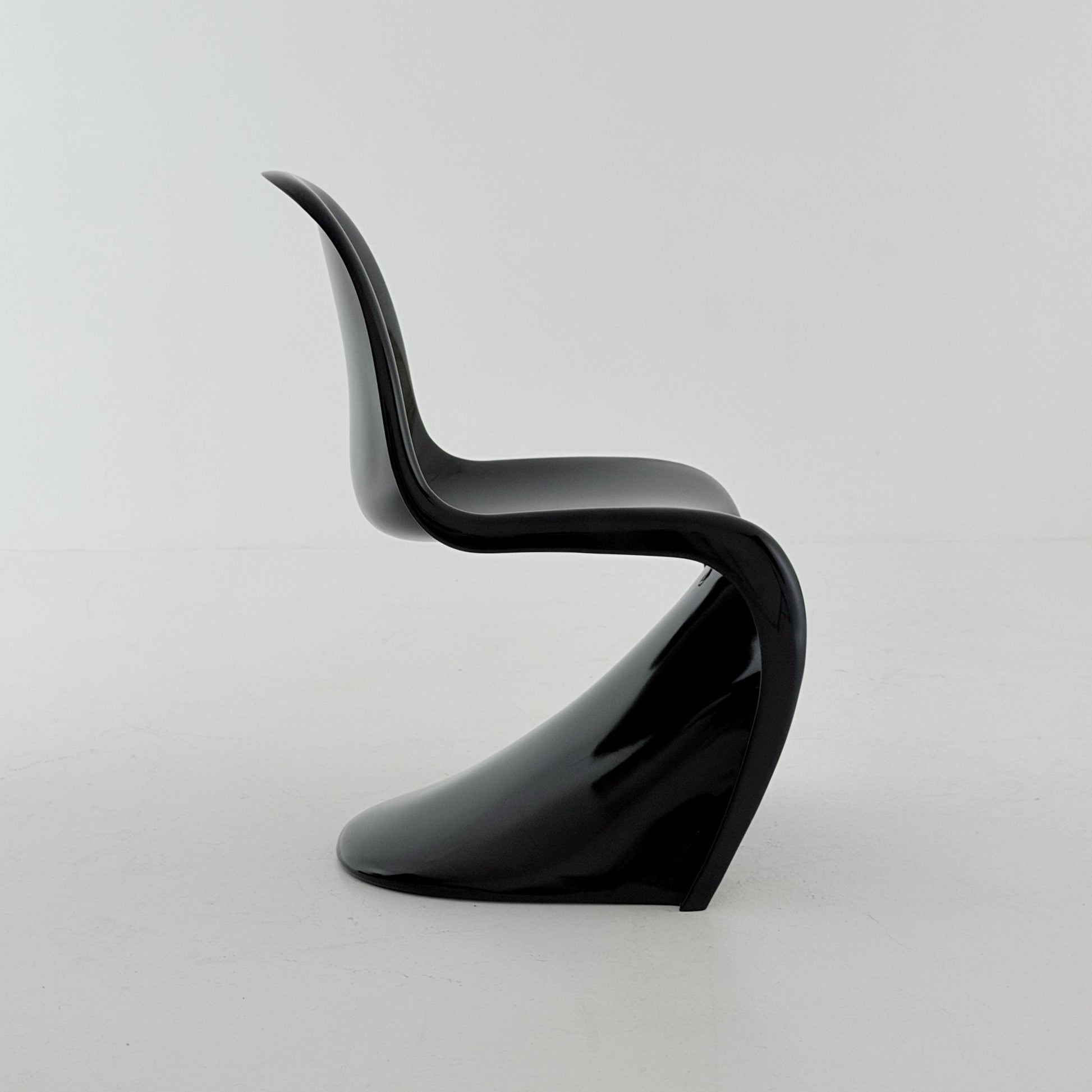 Mid century iconic black Space Age chair by Verner Panton for Fehlbaum production , 1970s Germany