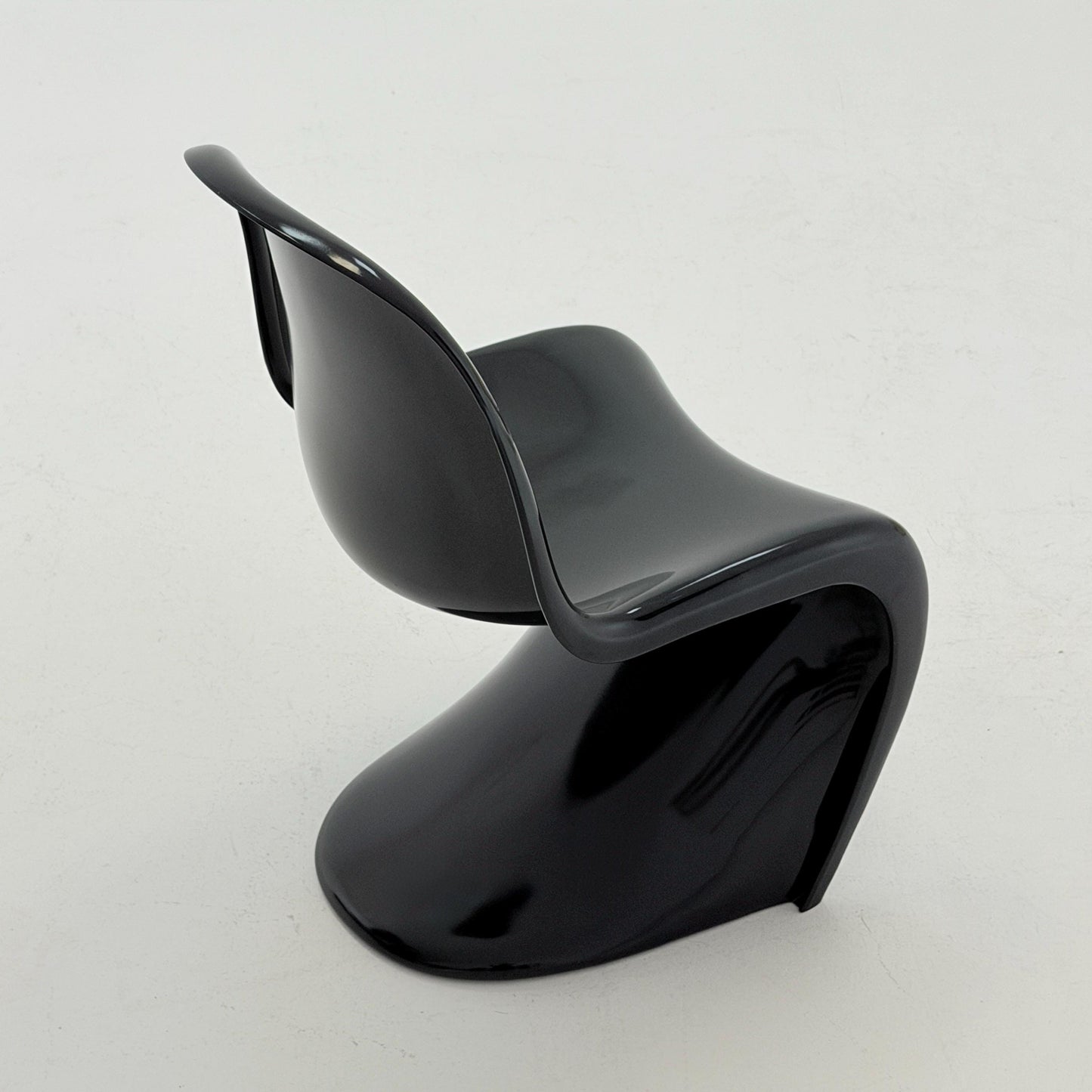 Mid century iconic black Space Age chair by Verner Panton for Fehlbaum production , 1970s Germany