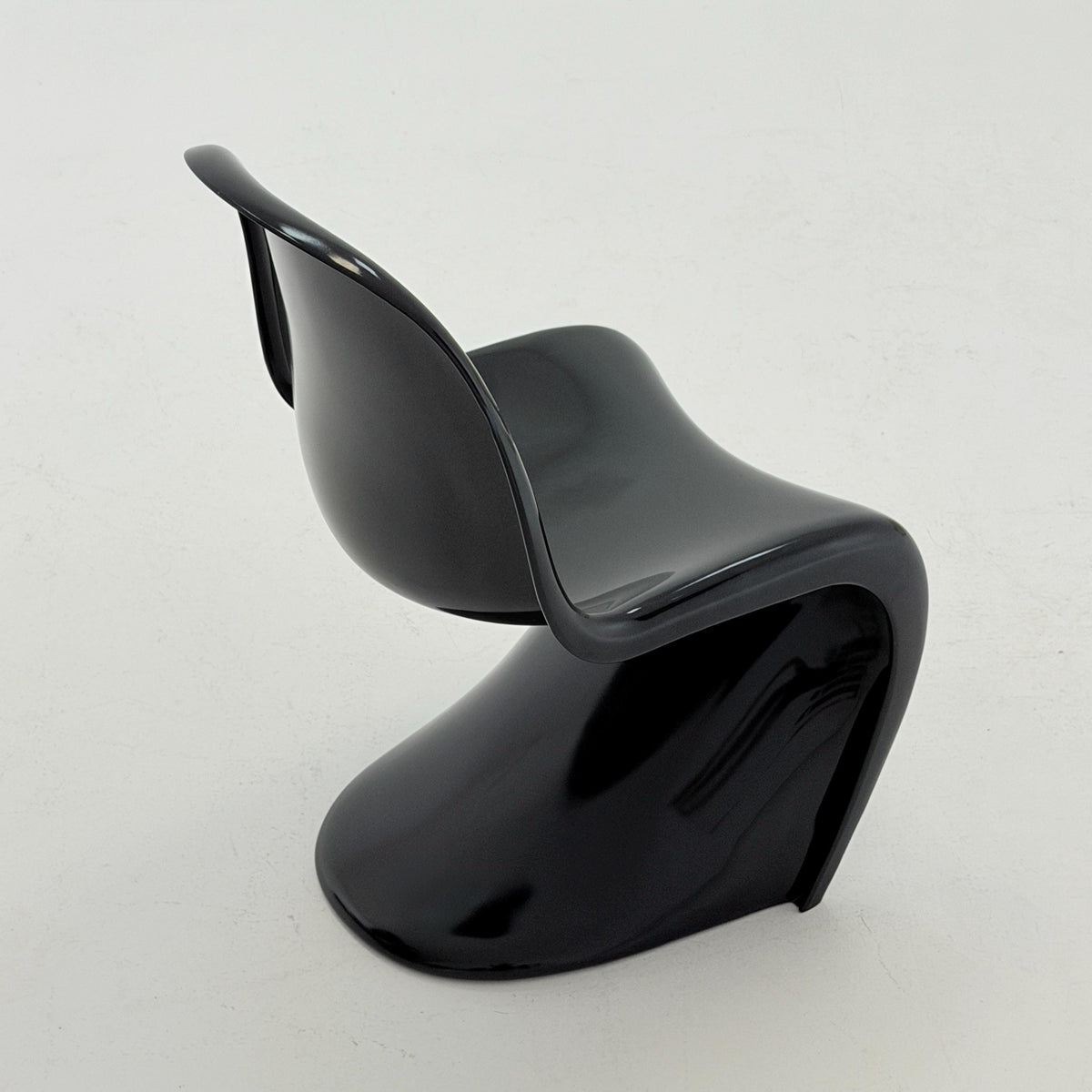 Mid century iconic black Space Age chair by Verner Panton for Fehlbaum production , 1970s Germany