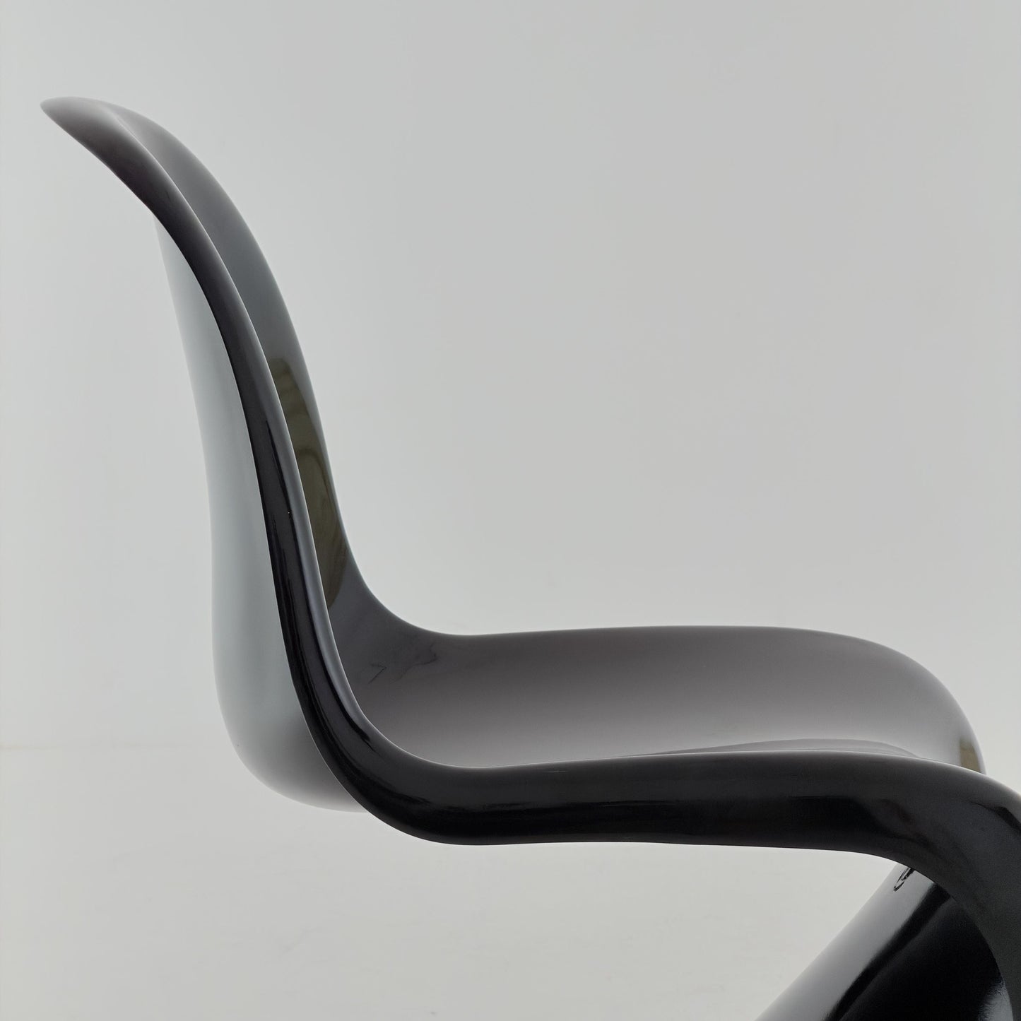 Mid century iconic black Space Age chair by Verner Panton for Fehlbaum production , 1970s Germany