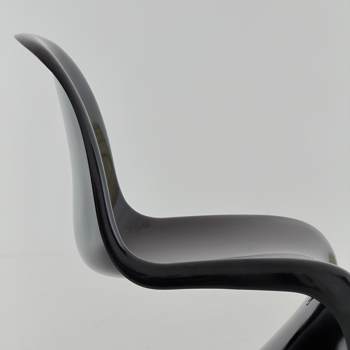 Mid century iconic black Space Age chair by Verner Panton for Fehlbaum production , 1970s Germany