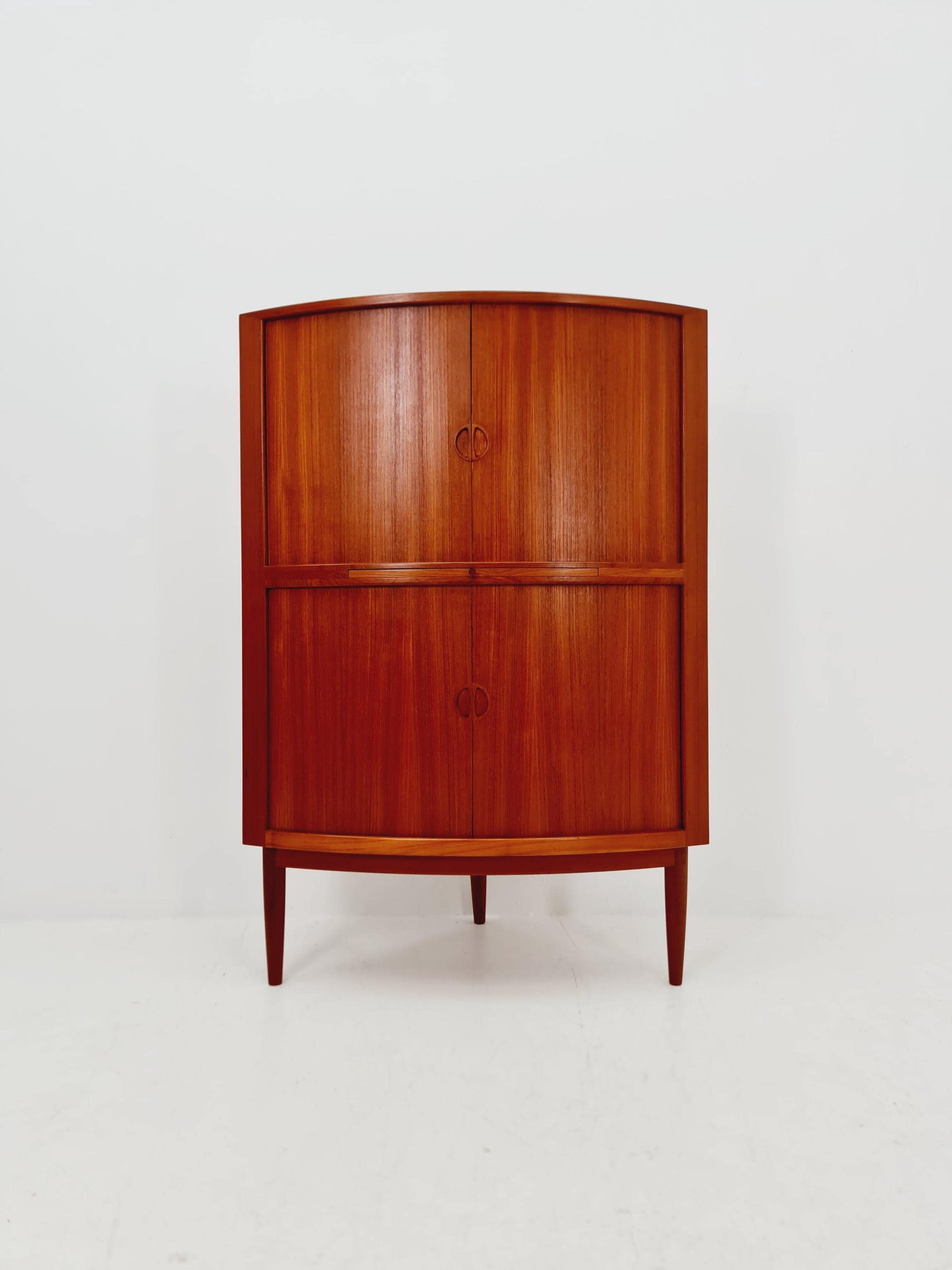 Mid Century Modern danish Drniks corner cabinet teak By johannes Anderson , 1960s