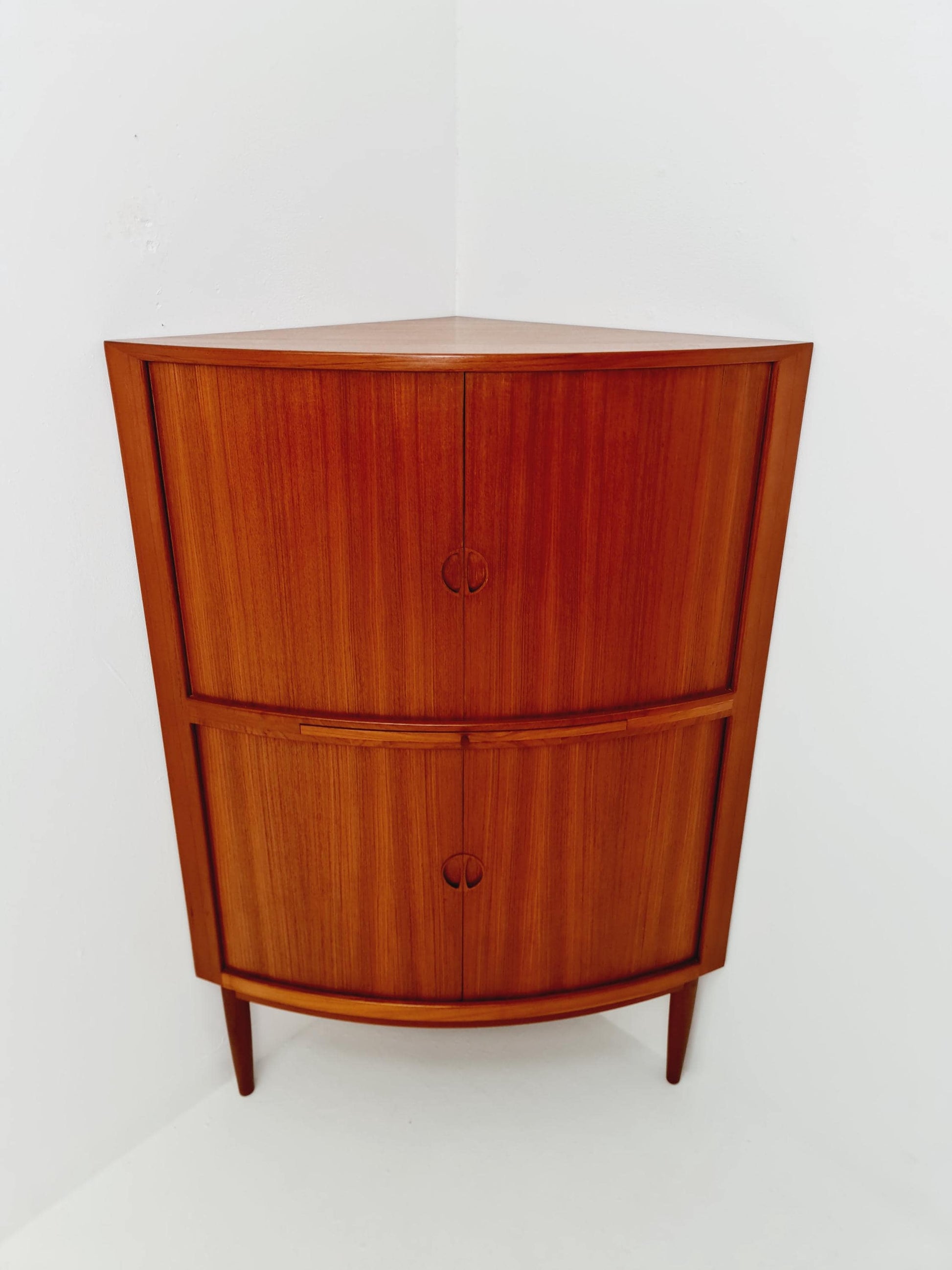 Mid Century Modern danish Drniks corner cabinet teak By johannes Anderson , 1960s