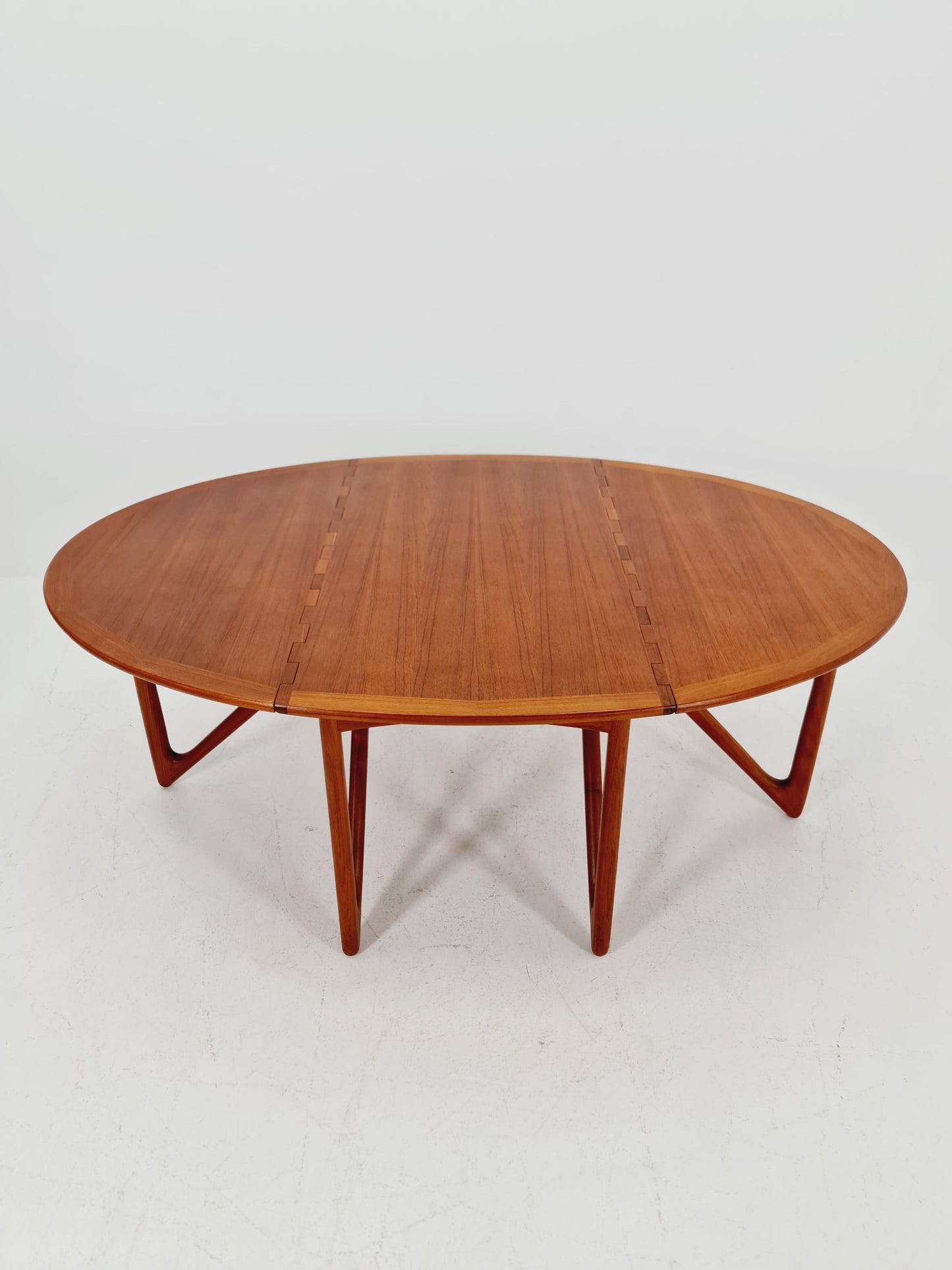 Iconic Danish Mid-Century Modern Drop leaf Teak Dining Table by Niels Koefoed 1960s