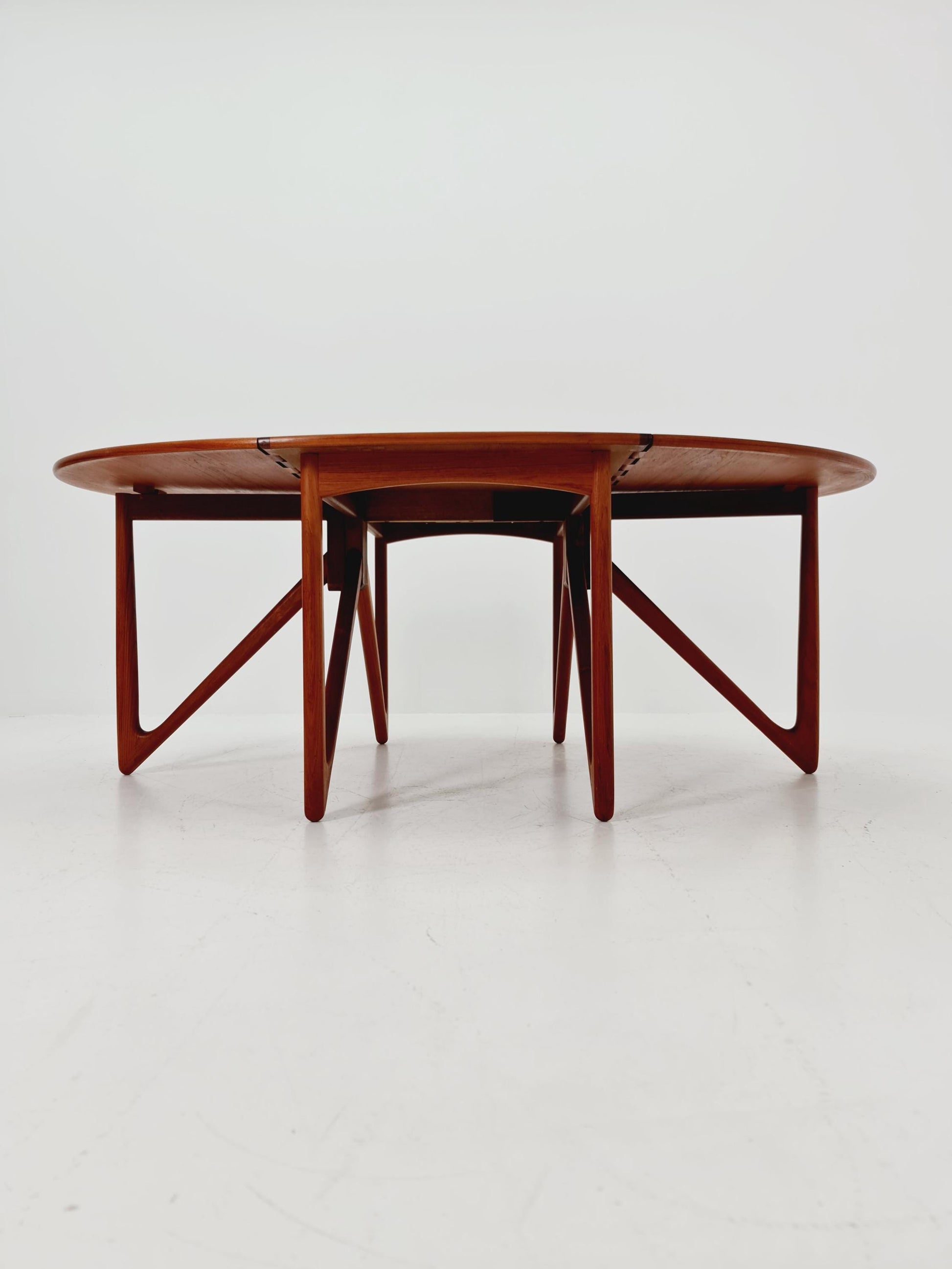 Iconic Danish Mid-Century Modern Drop leaf Teak Dining Table by Niels Koefoed 1960s