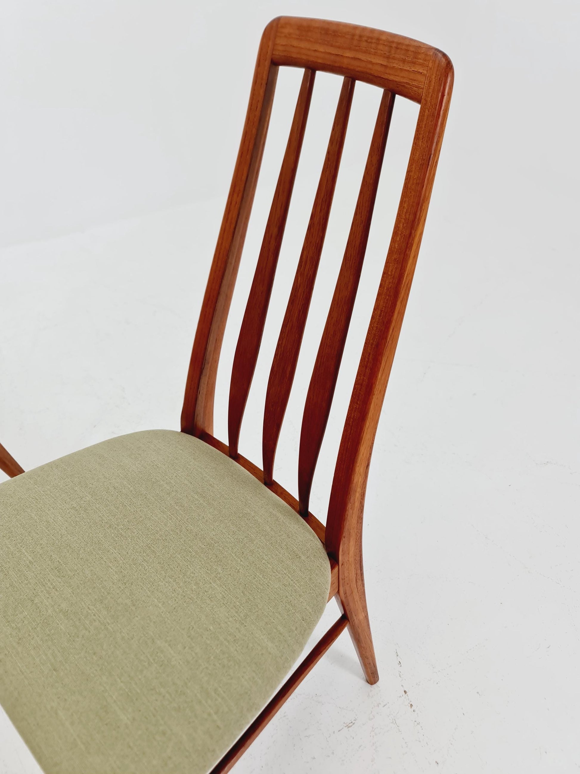 Midcentury teak Dining Eva chairs by Niels Koefoed for Koefoeds Hornslet 1960s, set of 6