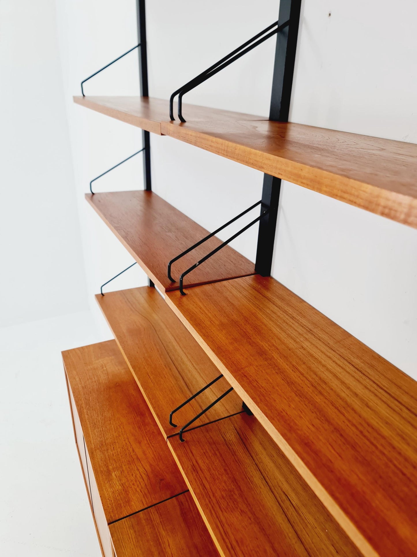 Big Mid century Danish Teak Wall Unit with 3 cabinets by Poul Cadovius for Cado, Denmark, 1960s