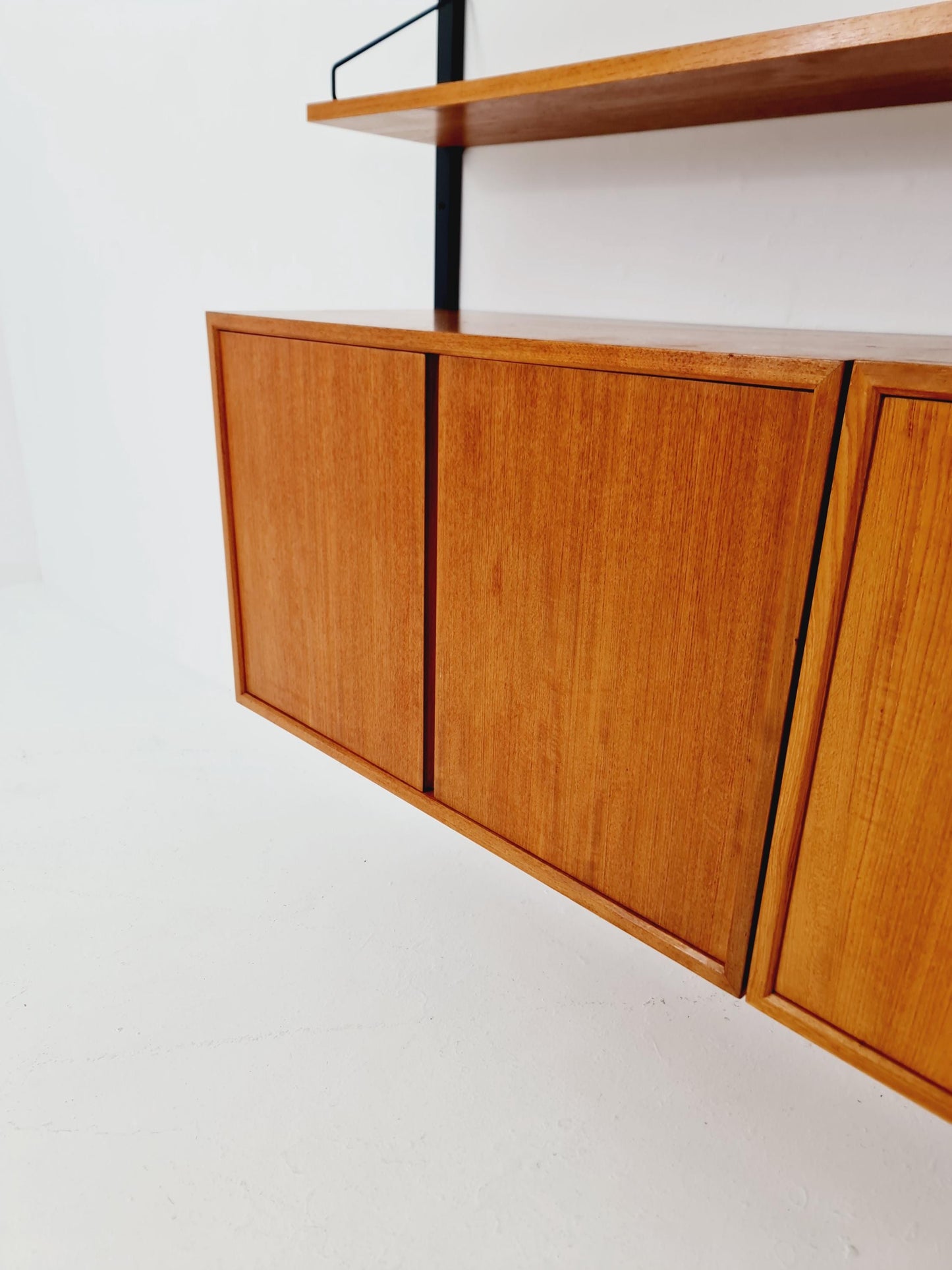 Big Mid century Danish Teak Wall Unit with 3 cabinets by Poul Cadovius for Cado, Denmark, 1960s