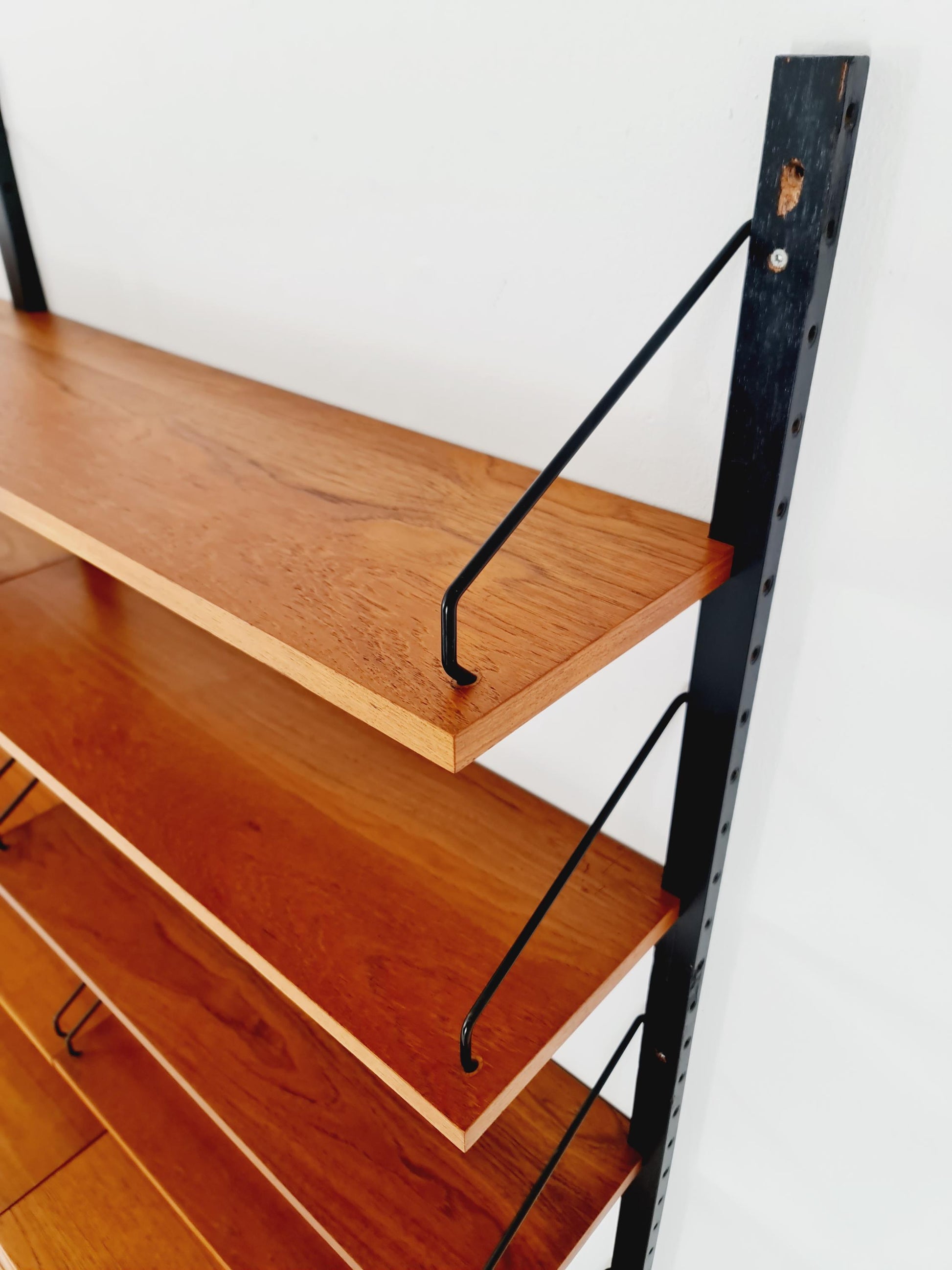 Big Mid century Danish Teak Wall Unit with 3 cabinets by Poul Cadovius for Cado, Denmark, 1960s