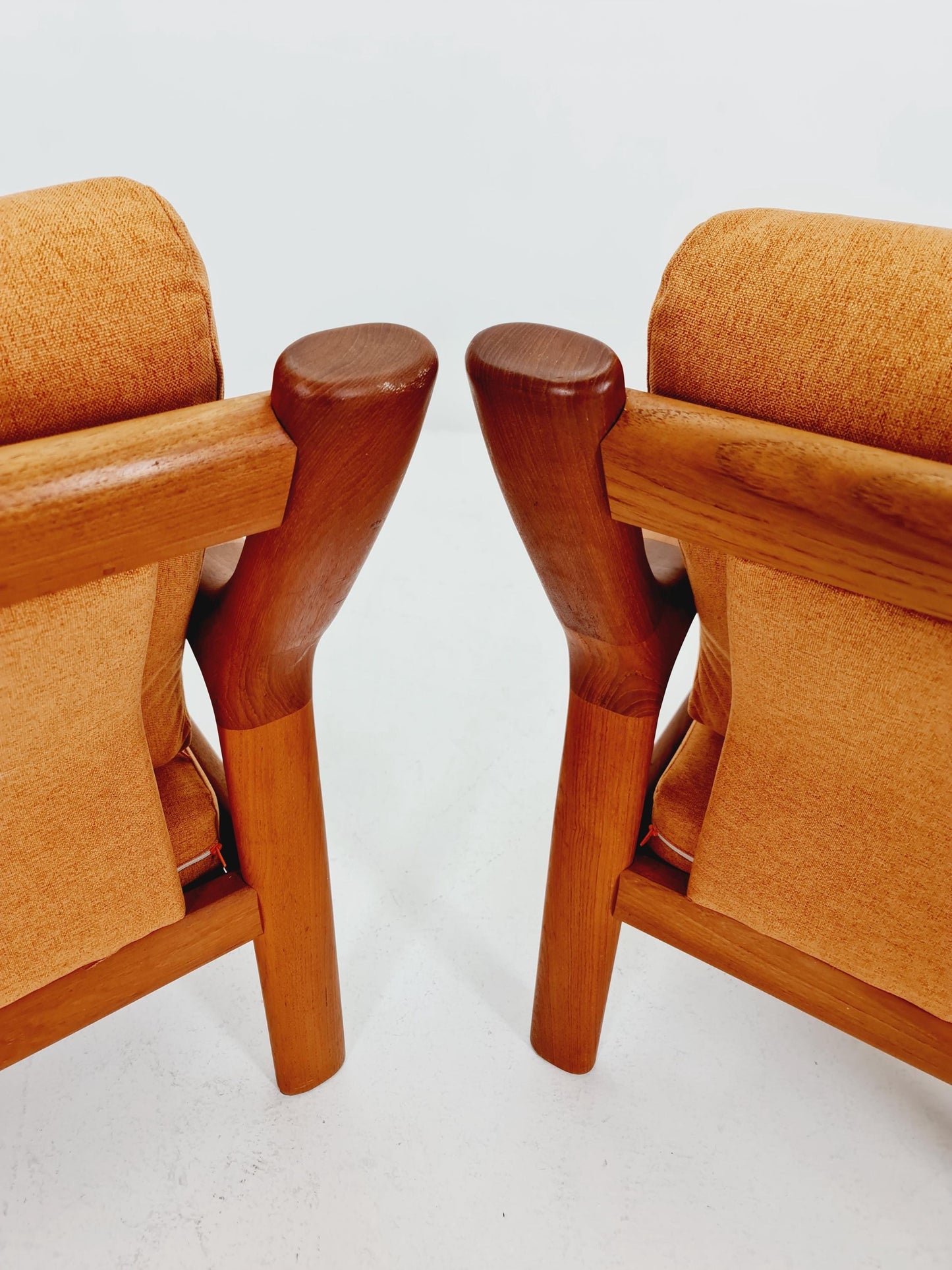 Mid century teak easy lounge chairs by Holstebro Möbelfabrik A/S , 1970s