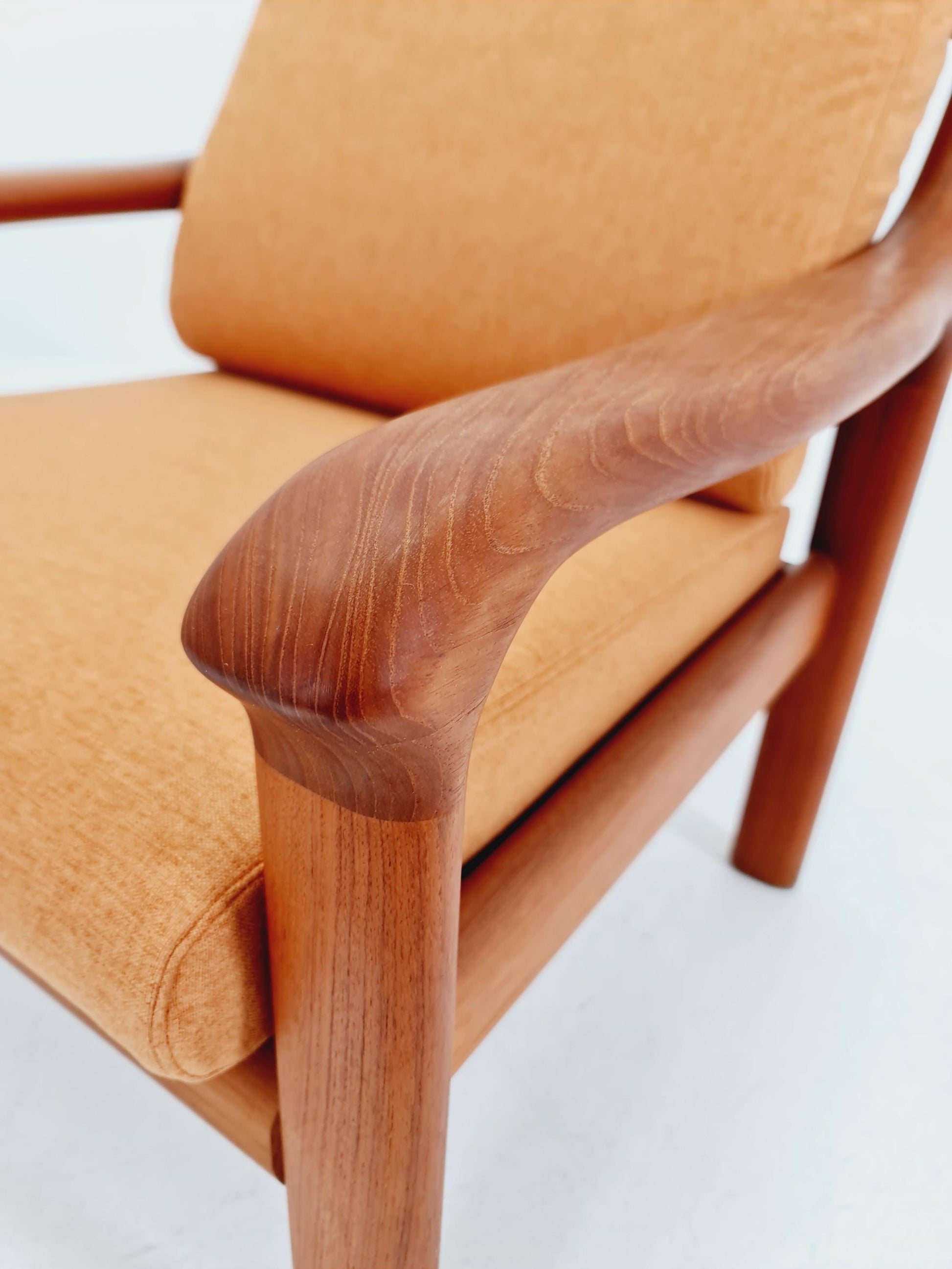 Mid century teak easy lounge chair by Holstebro Möbelfabrik A/S , 1970s