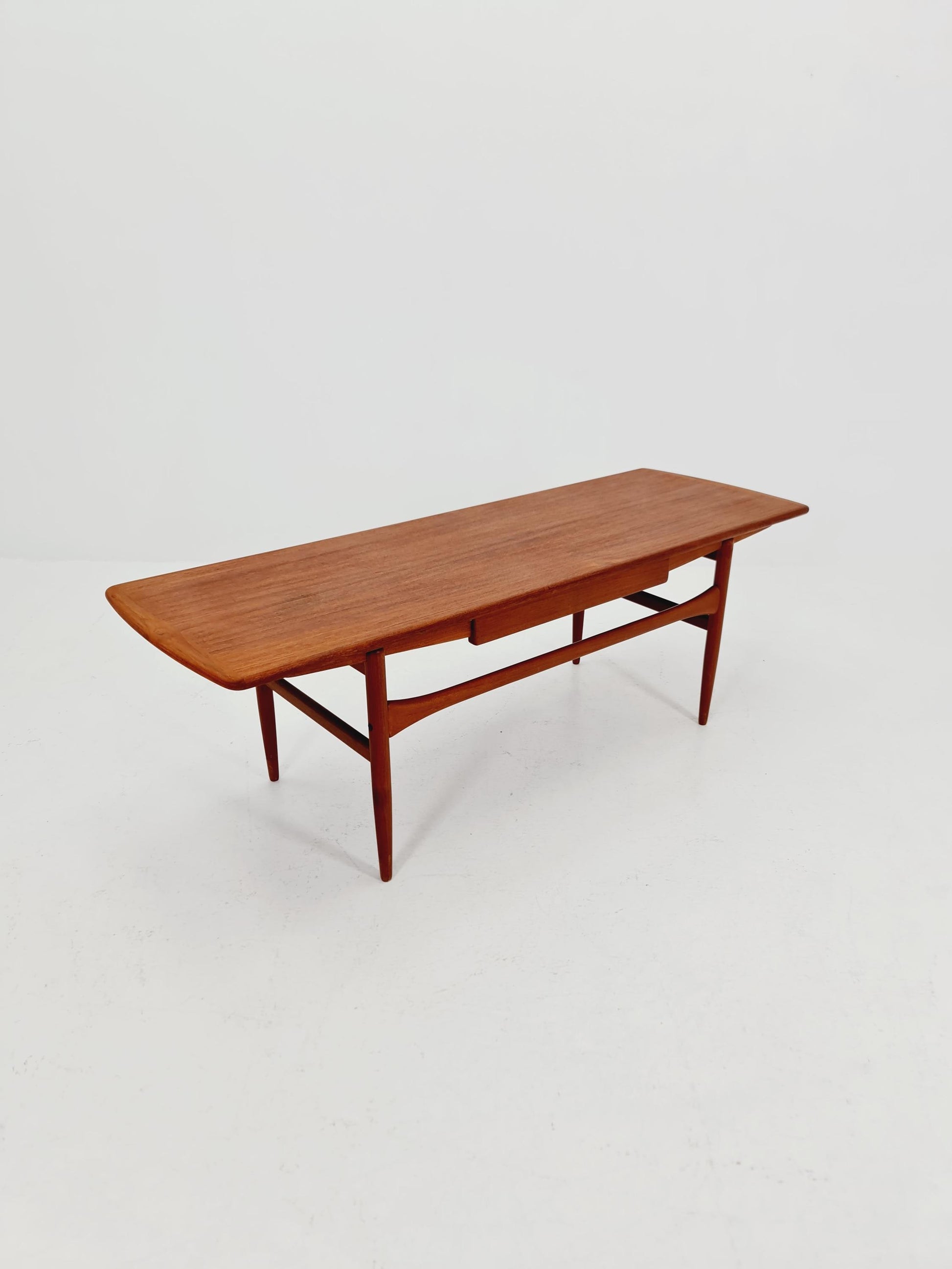 Danish Teak Coffee Table with Drawer by Arrebo Møbelfabrik, 1960s