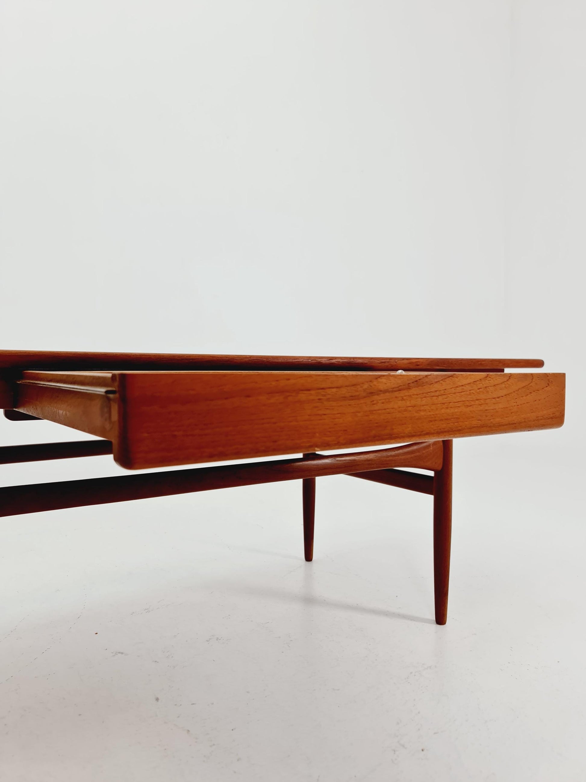 Danish Teak Coffee Table with Drawer by Arrebo Møbelfabrik, 1960s