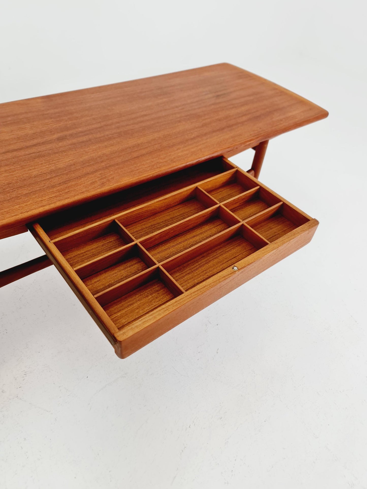 Danish Teak Coffee Table with Drawer by Arrebo Møbelfabrik, 1960s