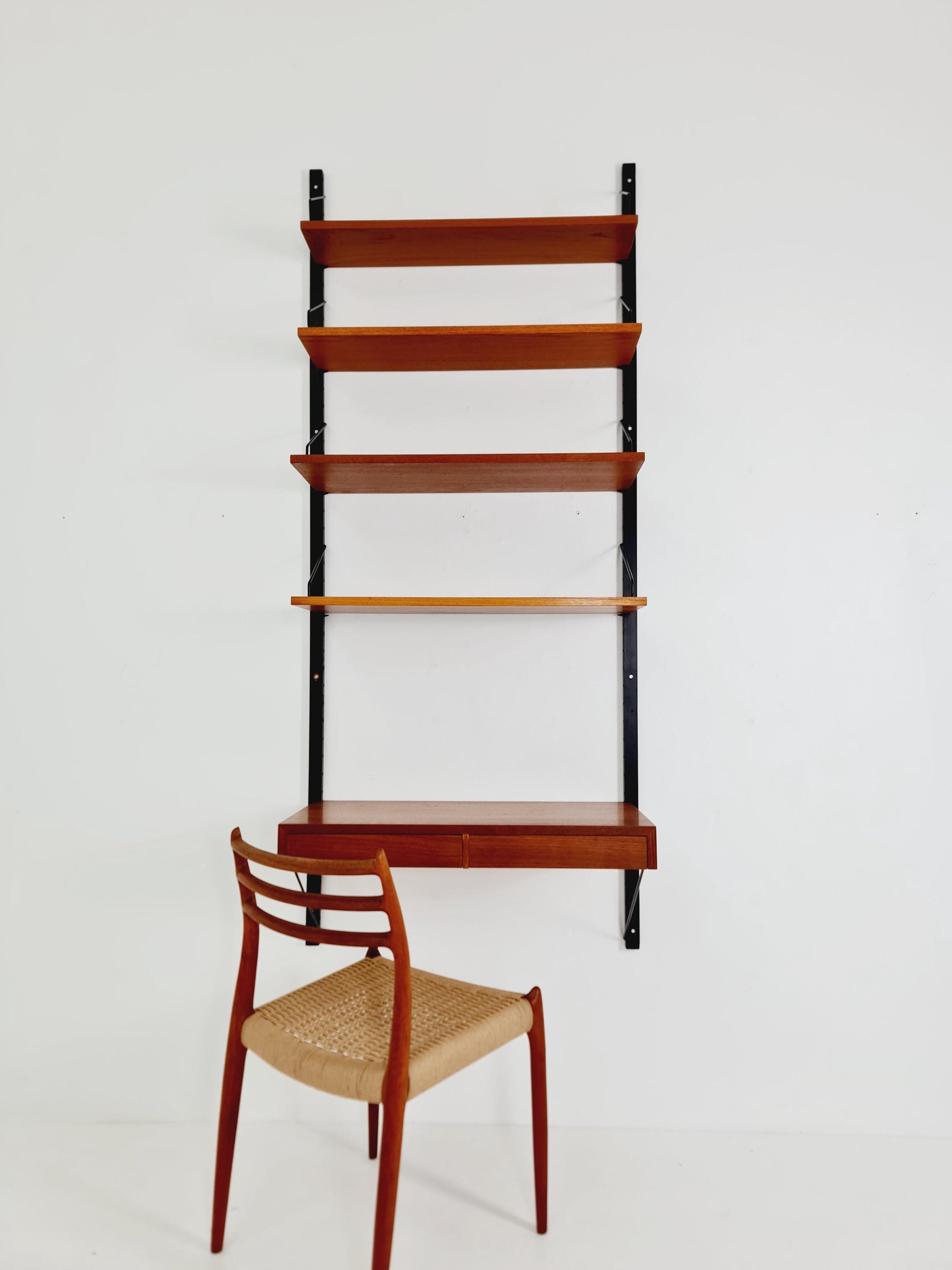 Midcentury Danish Teak Shelving Unit With Desk , by Poul Cadovius, 1960s