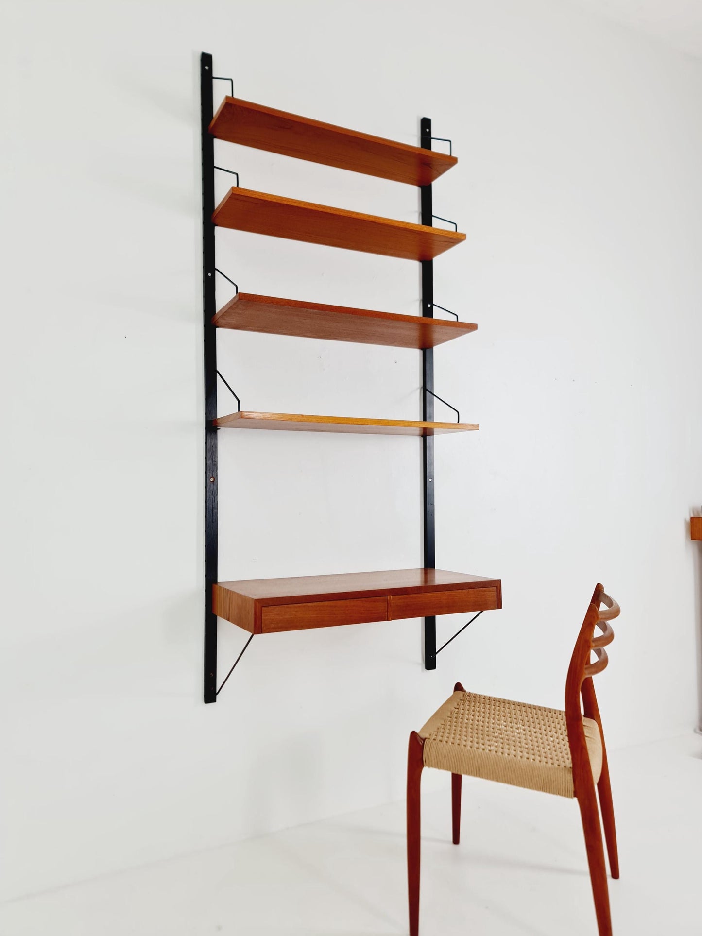 Midcentury Danish Teak Shelving Unit With Desk , by Poul Cadovius, 1960s