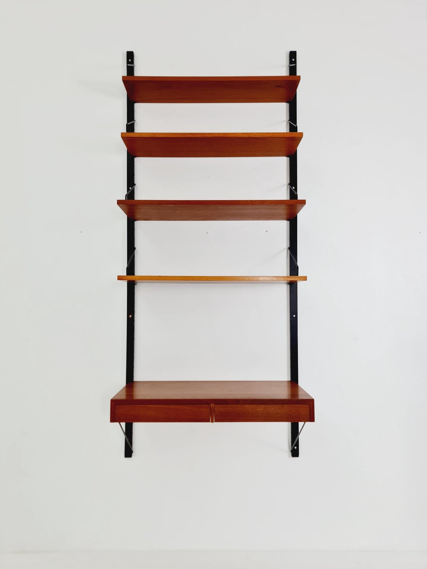 Midcentury Danish Teak Shelving Unit With Desk , by Poul Cadovius, 1960s