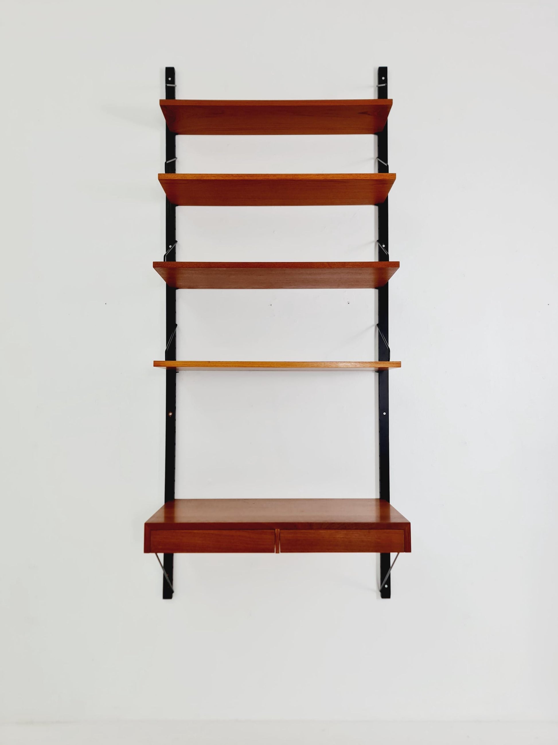 Midcentury Danish Teak Shelving Unit With Desk , by Poul Cadovius, 1960s
